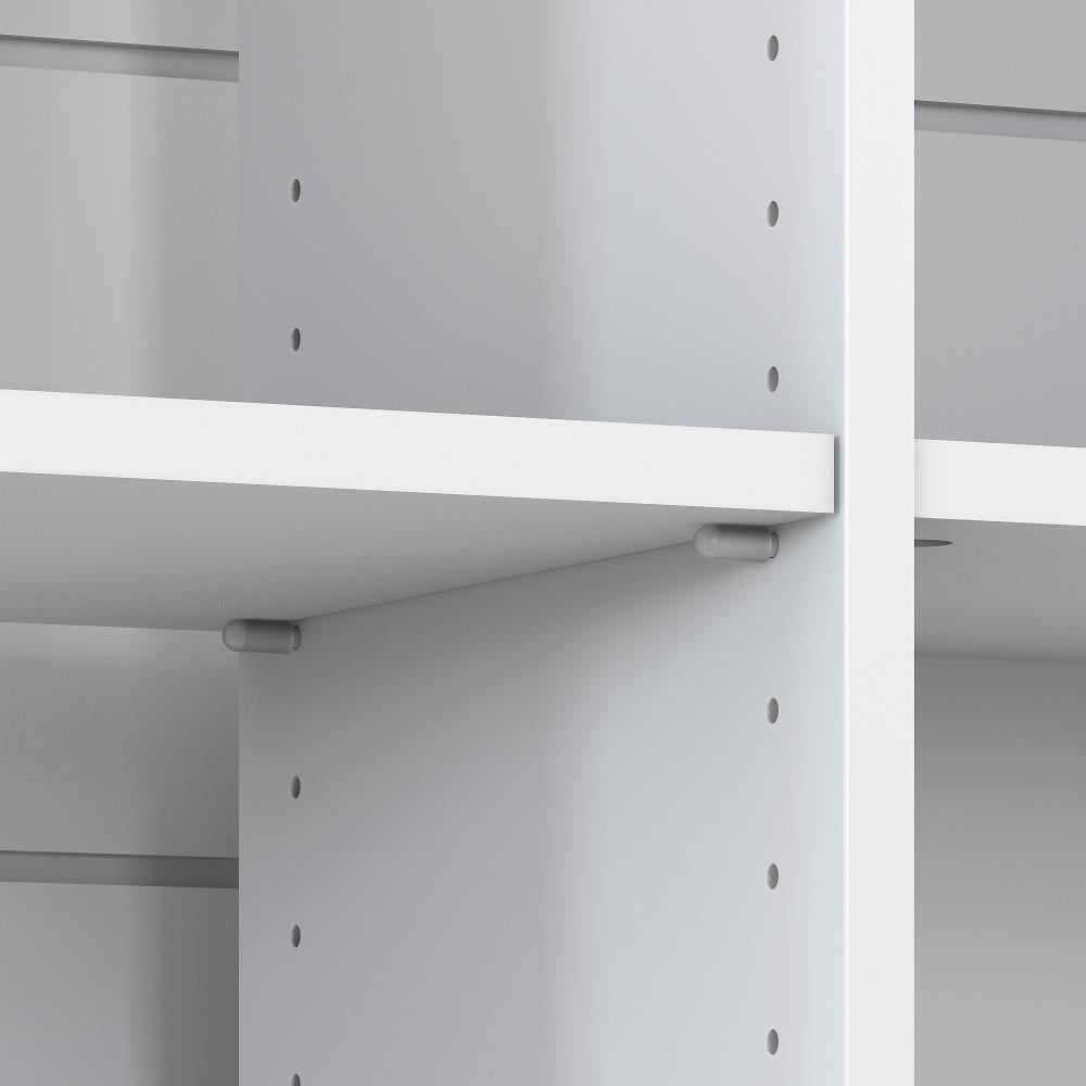 Shiplap Gray and White 6-Cube Adjustable Bookcase