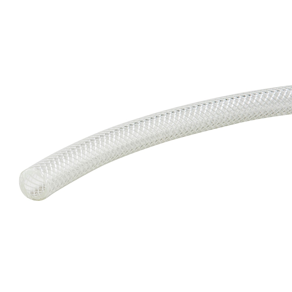  BR078058050R 5/8-in ID x 1-ft Reinforced PVC Clear Reinforced braided vinyl tubing