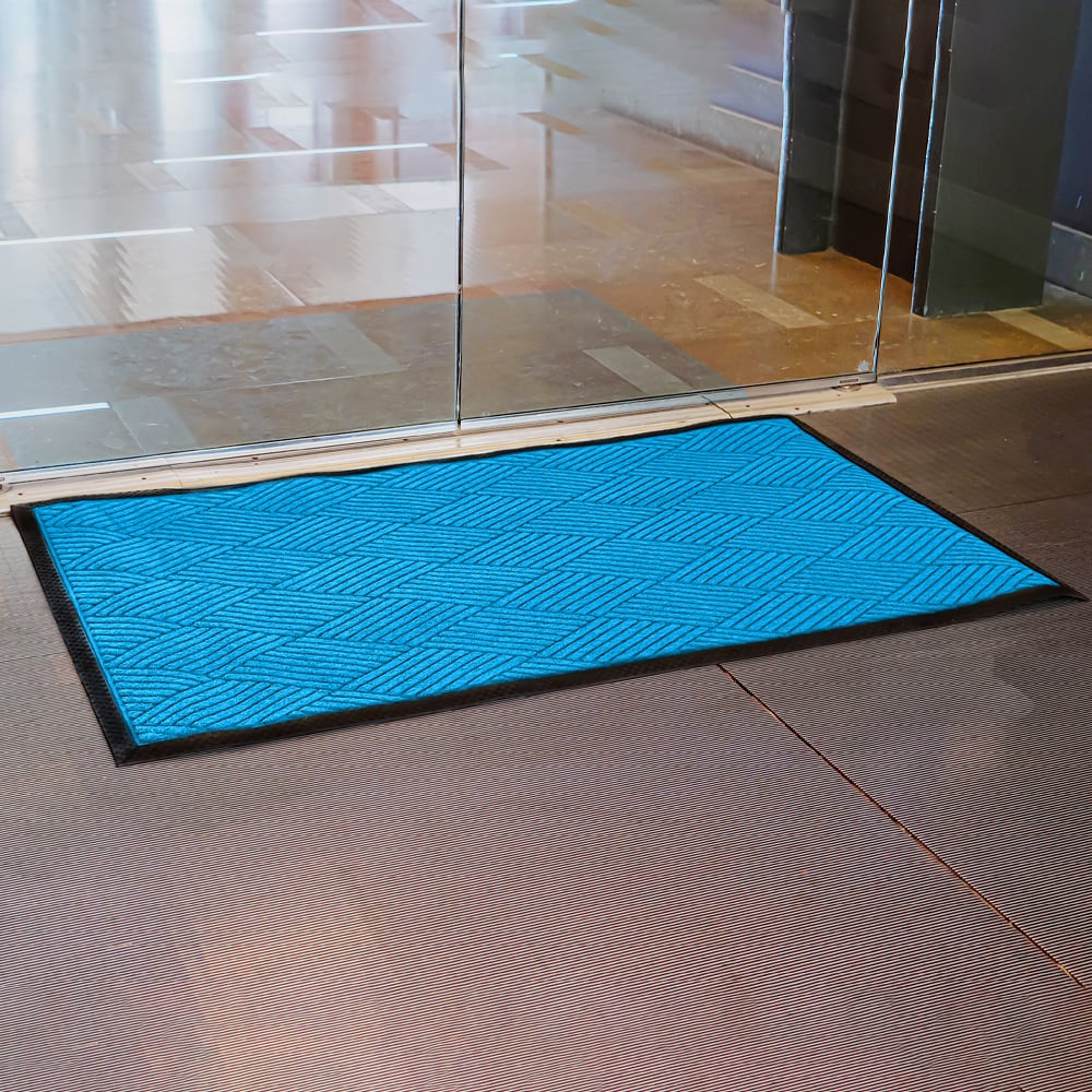 Envelor Indoor Outdoor Doormat Black 24 in. x 36 in. Chevron Floor