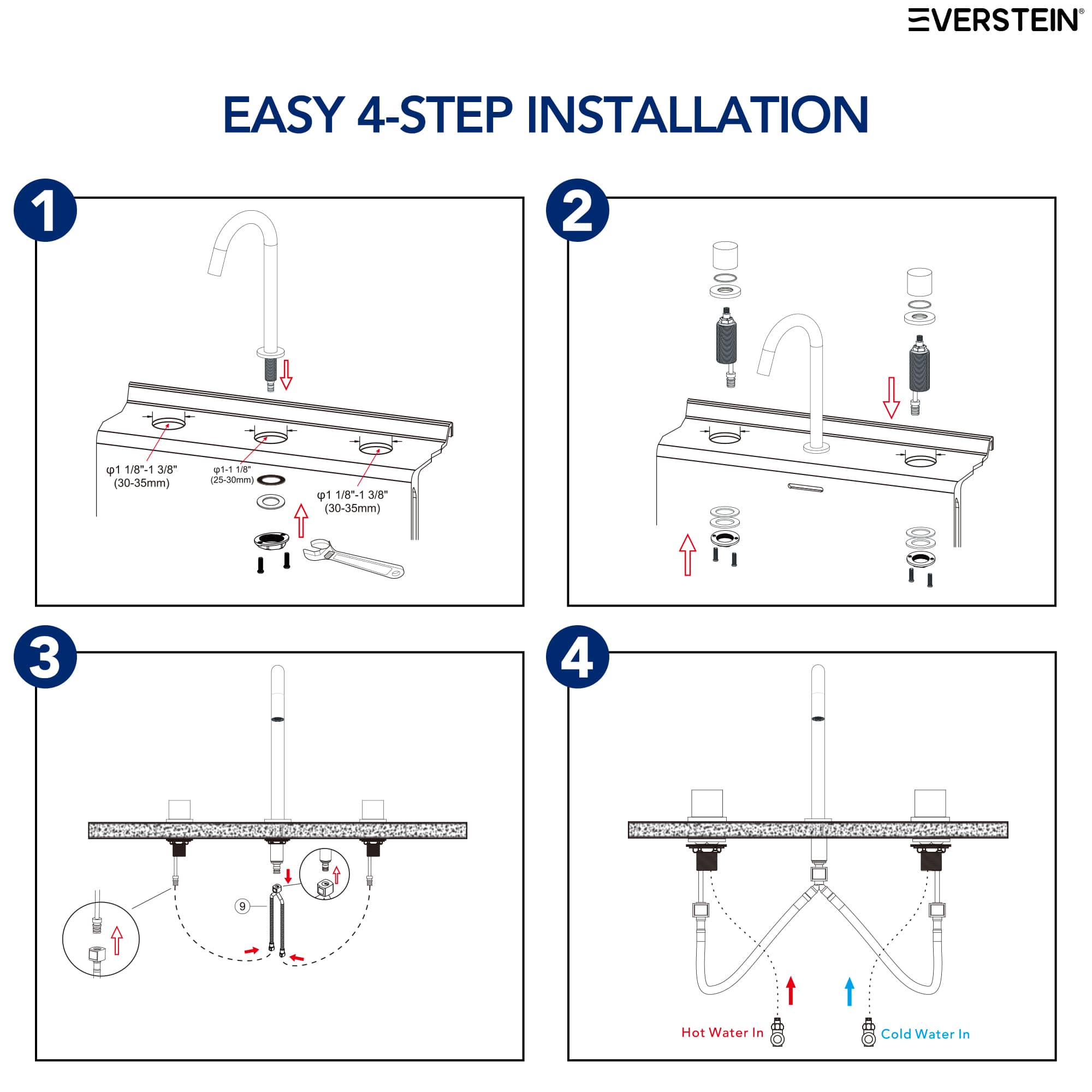 EVERSTEIN SFS-1149-GD Lavatory-Faucets - View #11