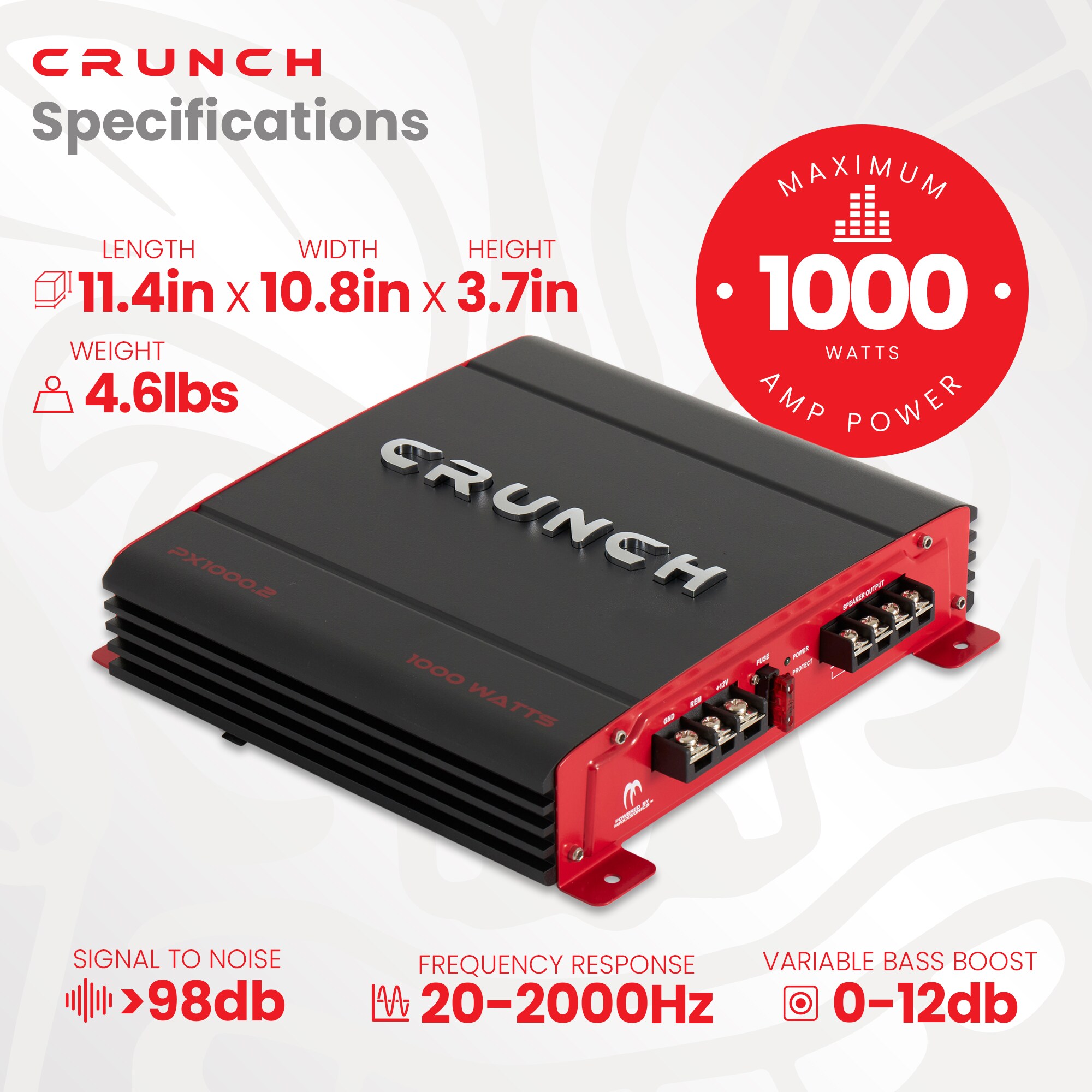 Crunch PX-1000.2 Mobile-Audio - View #3