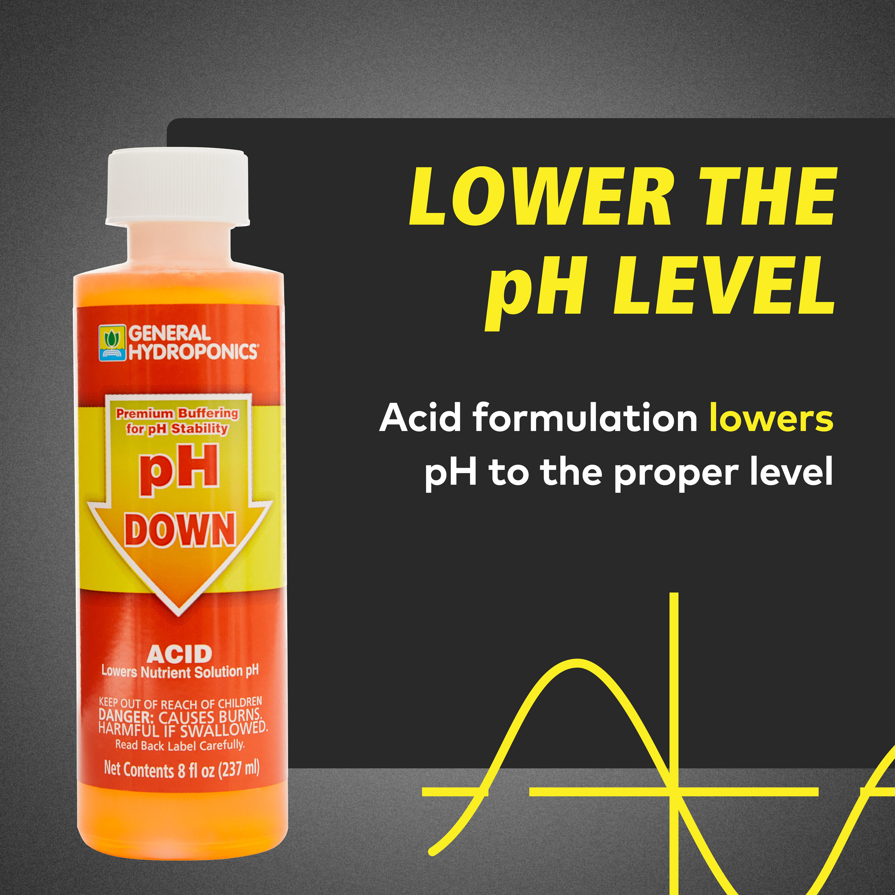 General Hydroponics pH Down 8 oz