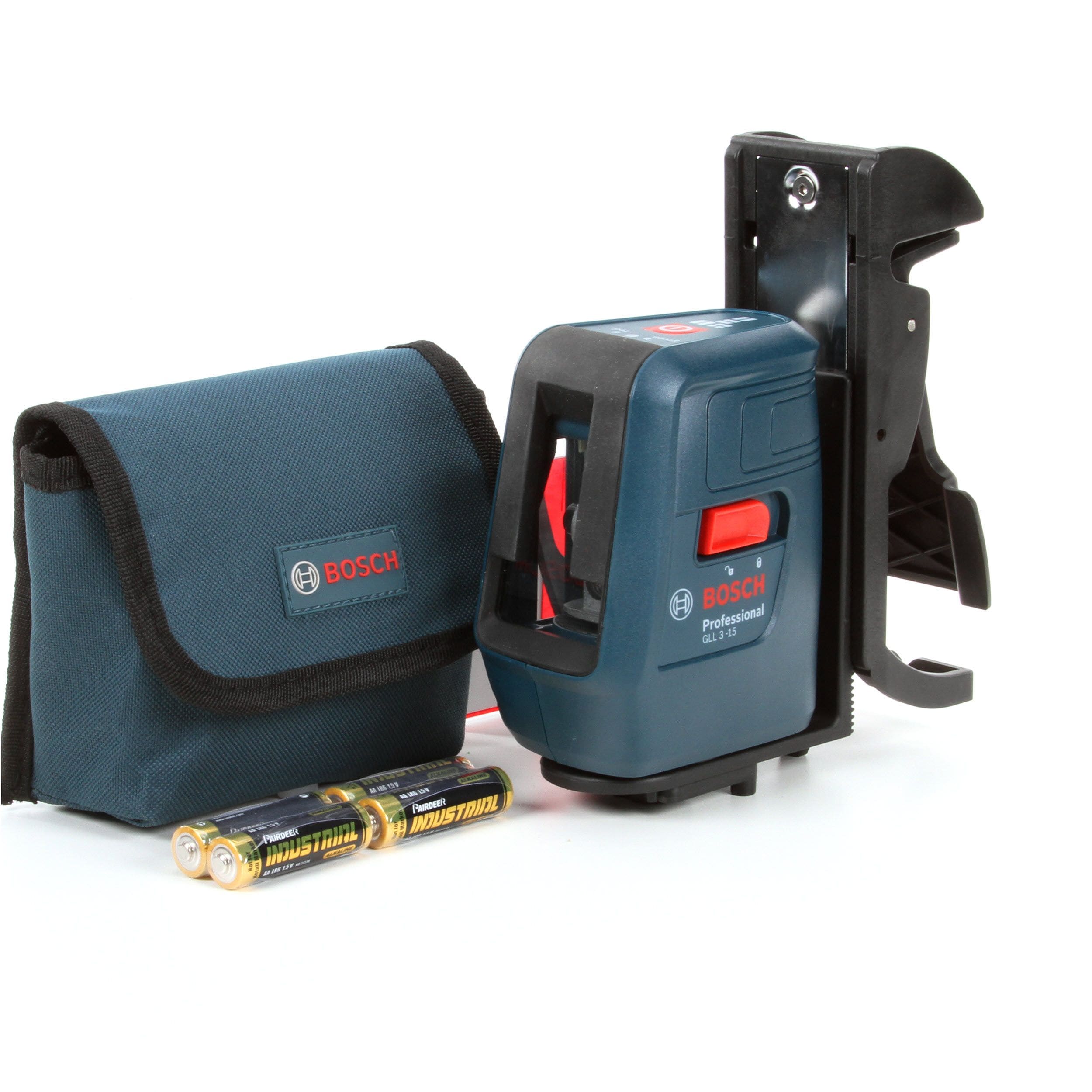 Bosch Professional Bosch GLL 3-15 Self-Leveling 3-Line 50ft Red Beam Laser Level 