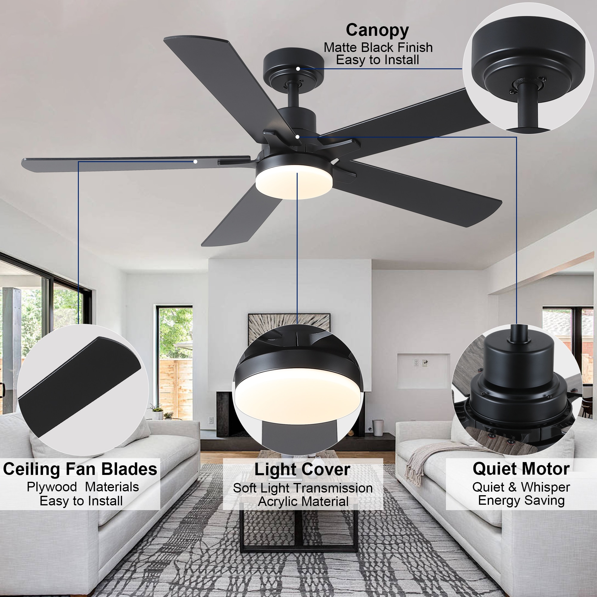 YUHAO LSDY1170ABK52 Ceiling-Fans - View #16