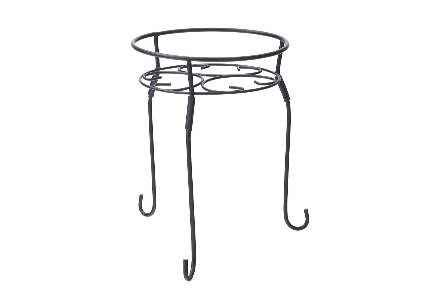 Garden Treasures 15-in Black Round Steel Plant Stand in the Plant ...