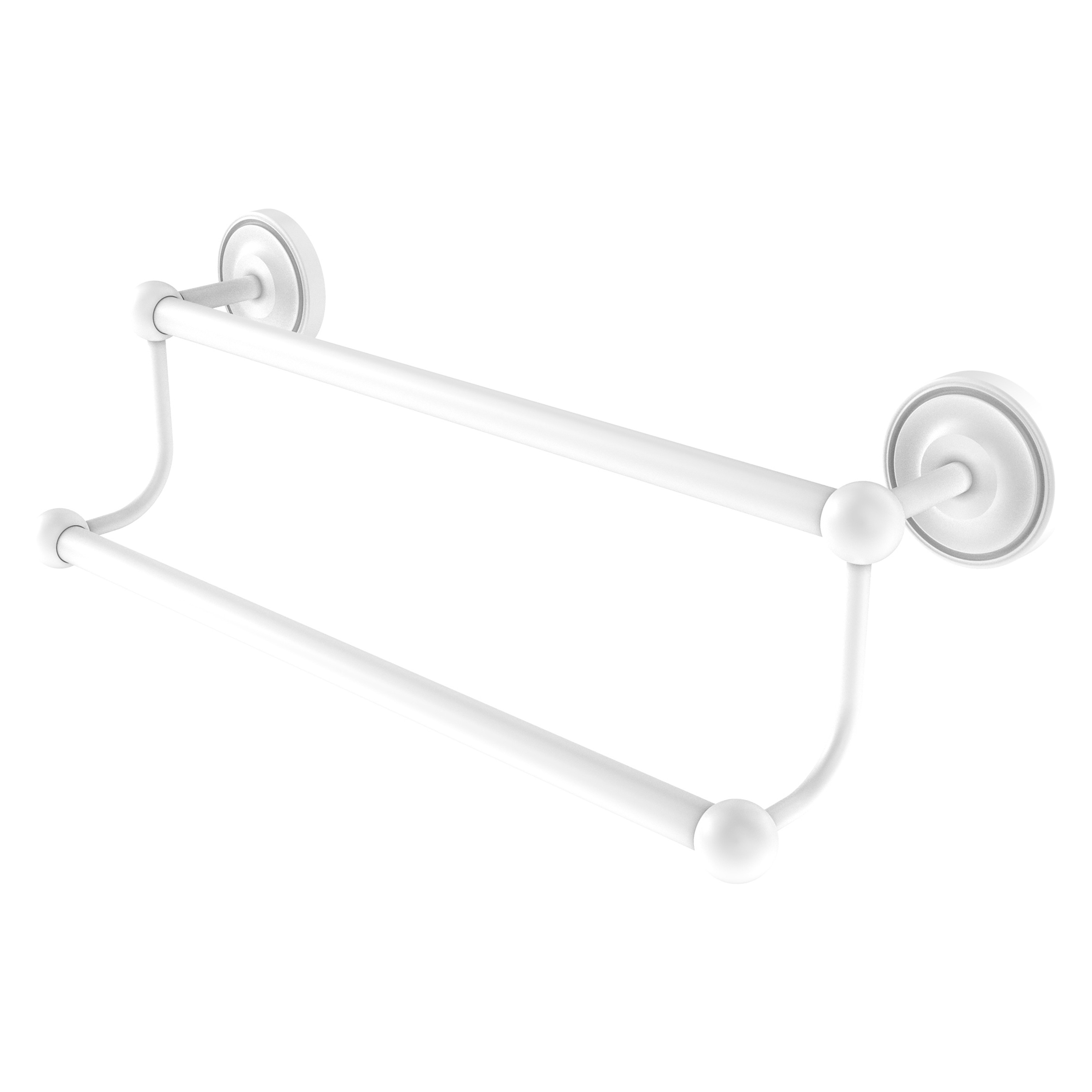 Allied Brass PR-72/24-WHM Prestige Regal 24-in double Matte White Wall mount Double Towel Bar