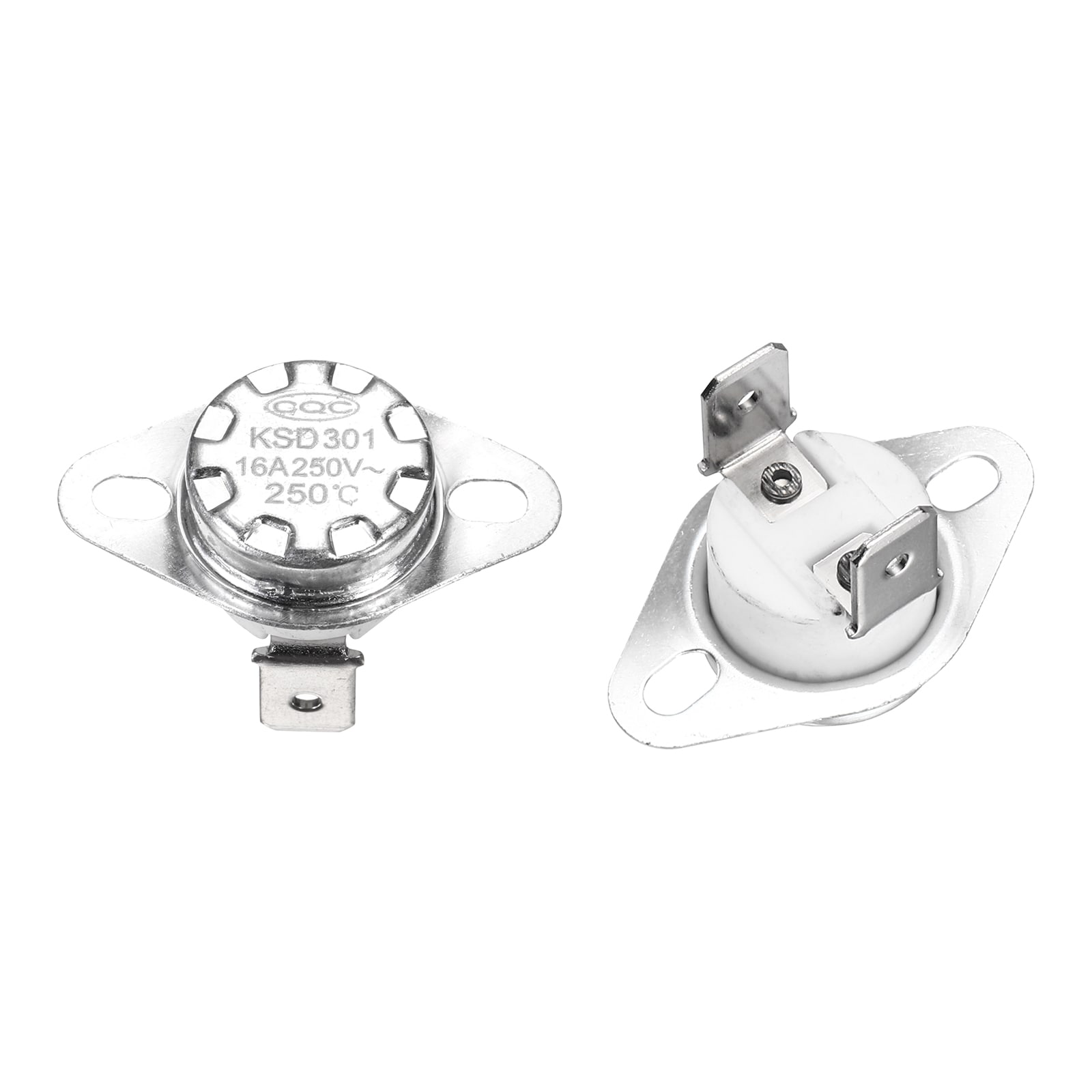 Unique Bargains KSD301 Thermostat 75 Degrees Celsius/167 Degrees Fahrenheit 16A Normally Closed Temperature Switch for Microwaves Oven Coffee Maker 2pcs Ceramic Material #S26020300UX6097