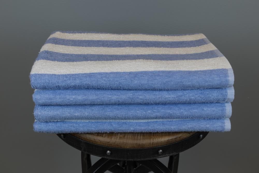 Gap Home Easy Stripe Reversible Cotton Bath Rug, Blue/White, 20 inchx30 inch, Size: 20 x 30