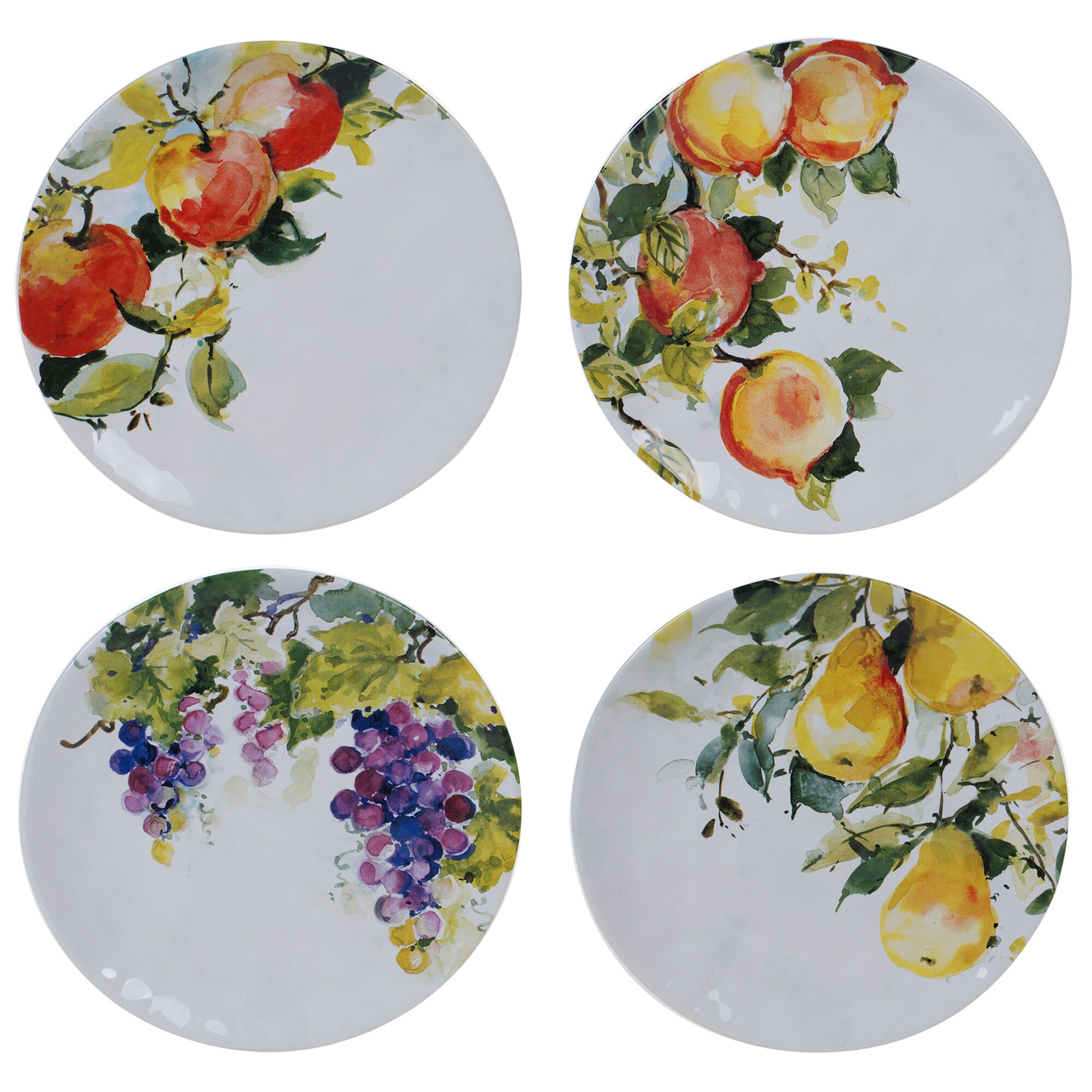 Certified International Ambrosia Set 4 Salad Plate, Traditional Round ...