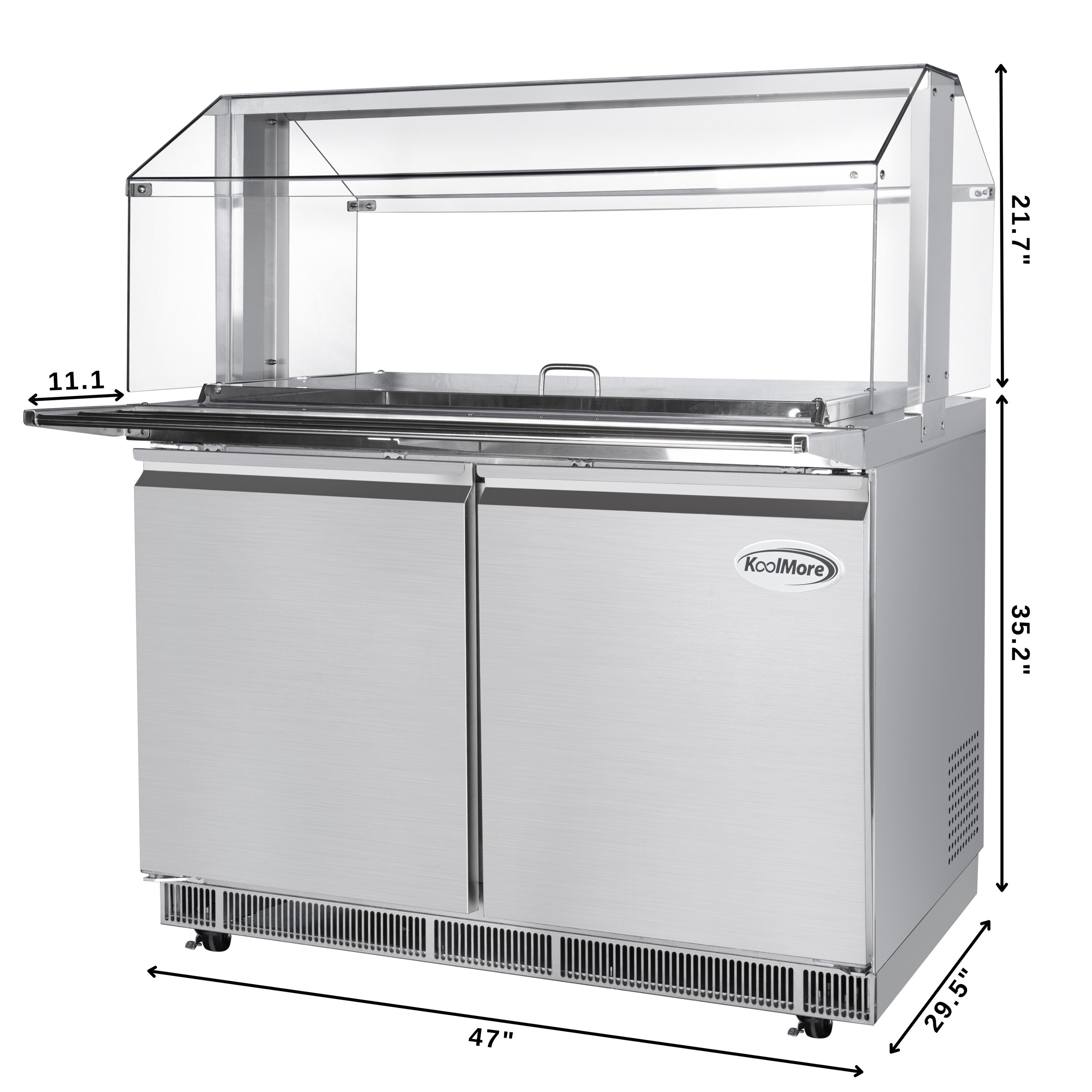 KoolMore LOW-KM-RBTL-78CSFG Refrig-Prep-Tables - View #3