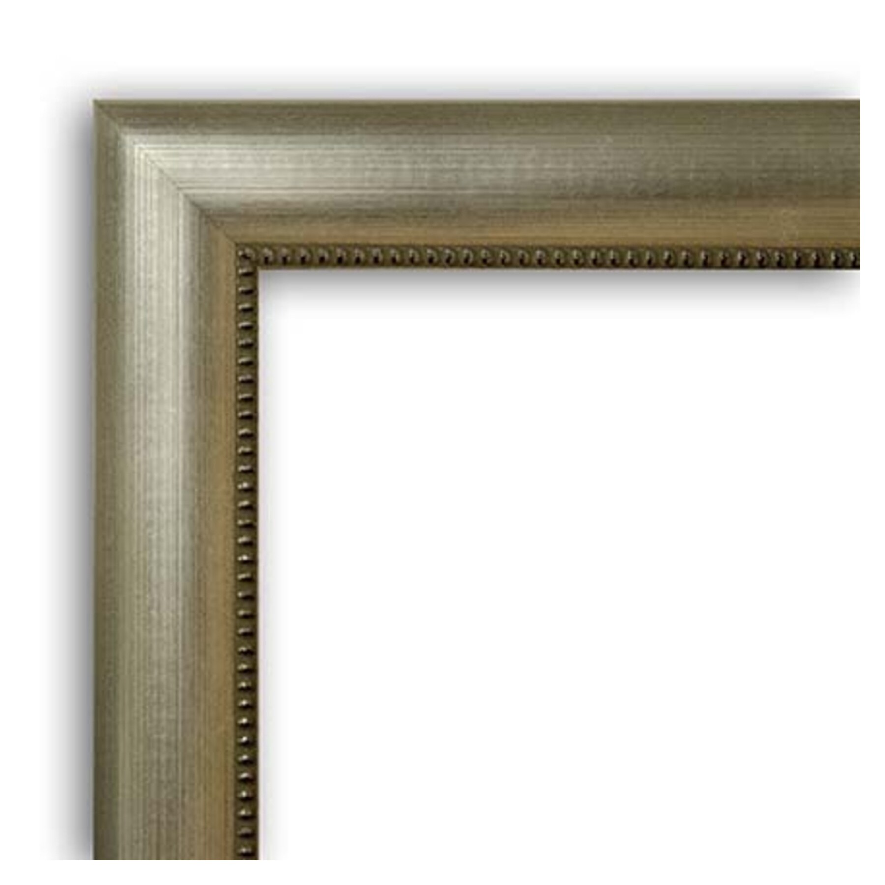 Vegas Curved Silver Beaded Wood Framed Vanity Mirror