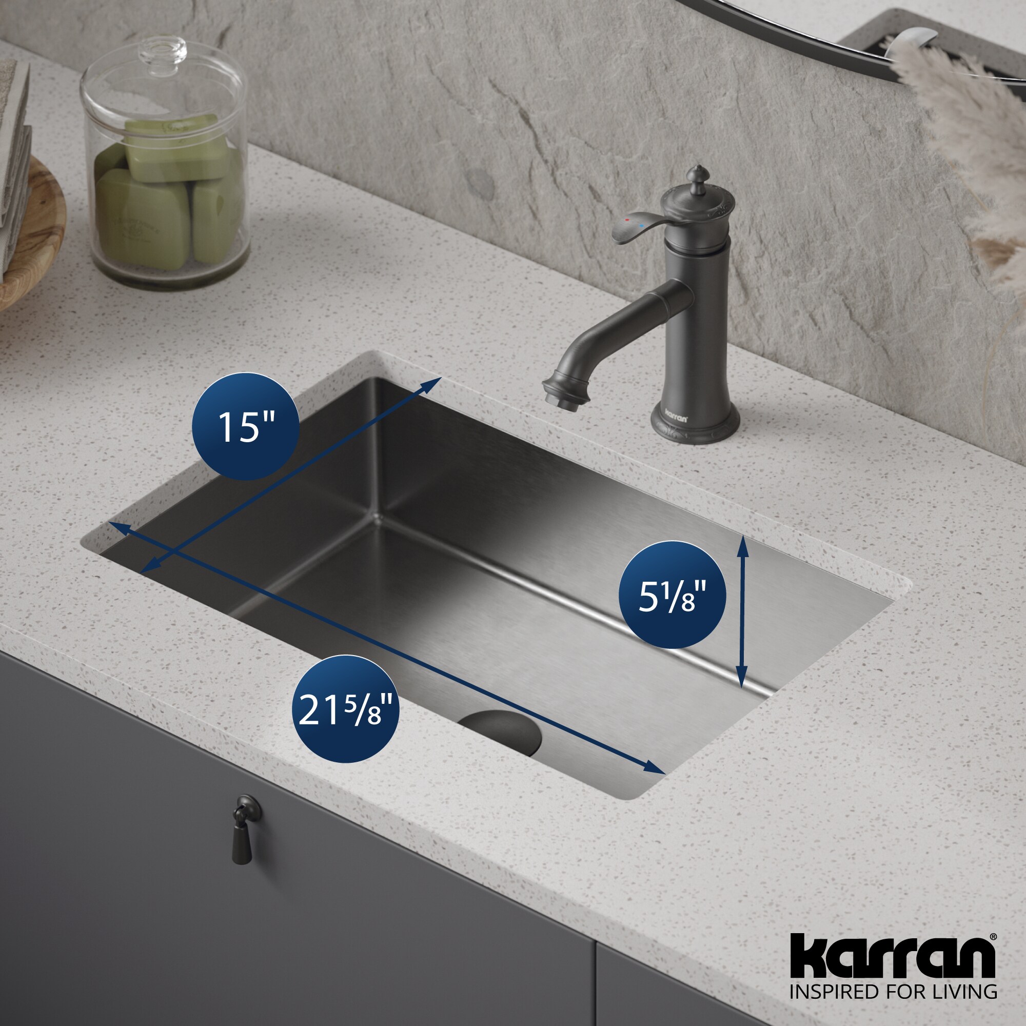 Karran CCU300SS Bath-Sink - View #4