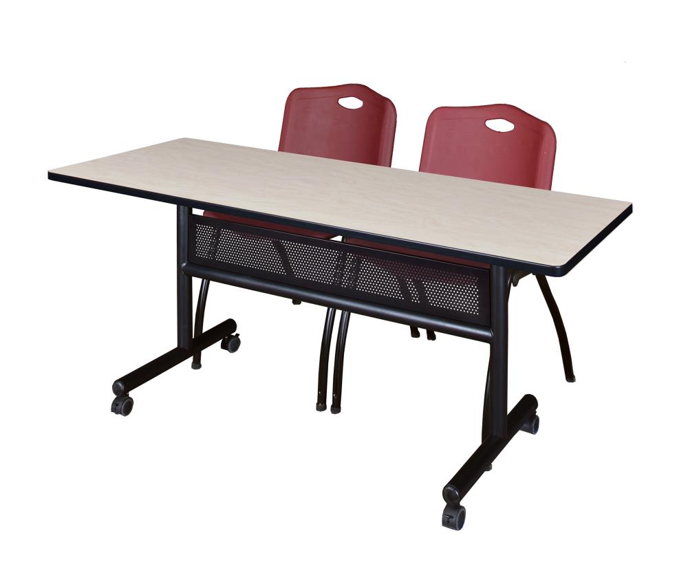 Regency MKFTM6024PL47BY Training Off-white 4-Person Training Table (60-in W x 29-in H)