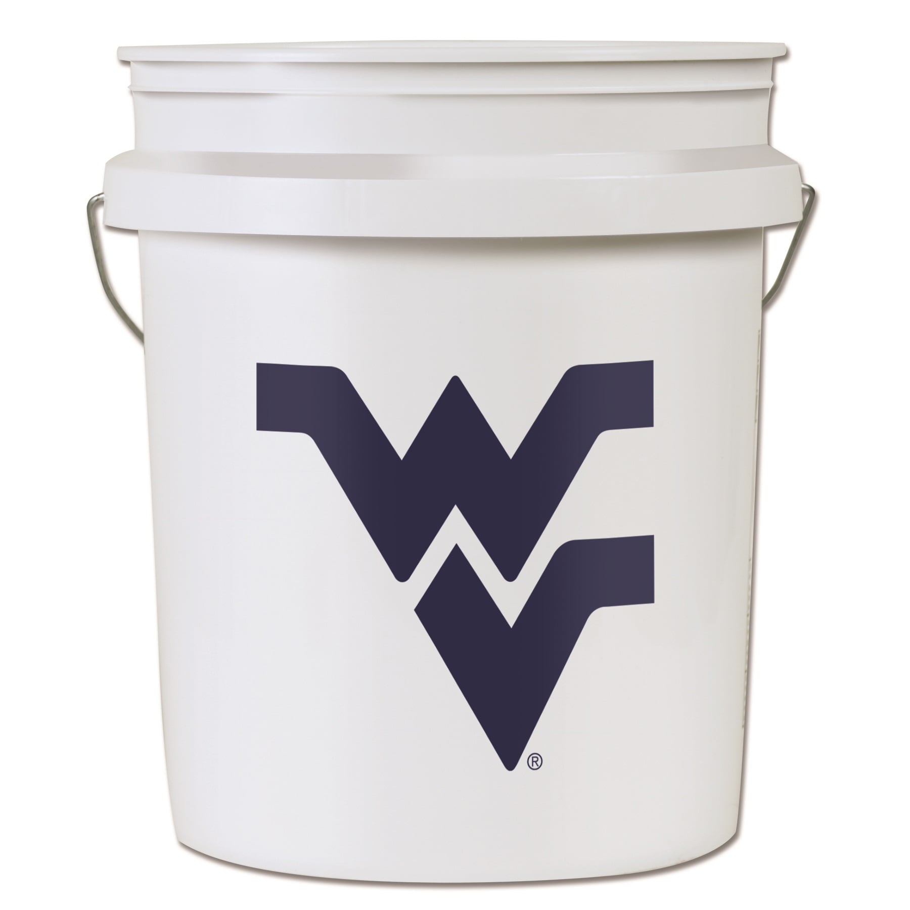 WinCraft Sports West Virginia 5 GAL Bucket 1-Gallon Plastic Paint Bucket in  White