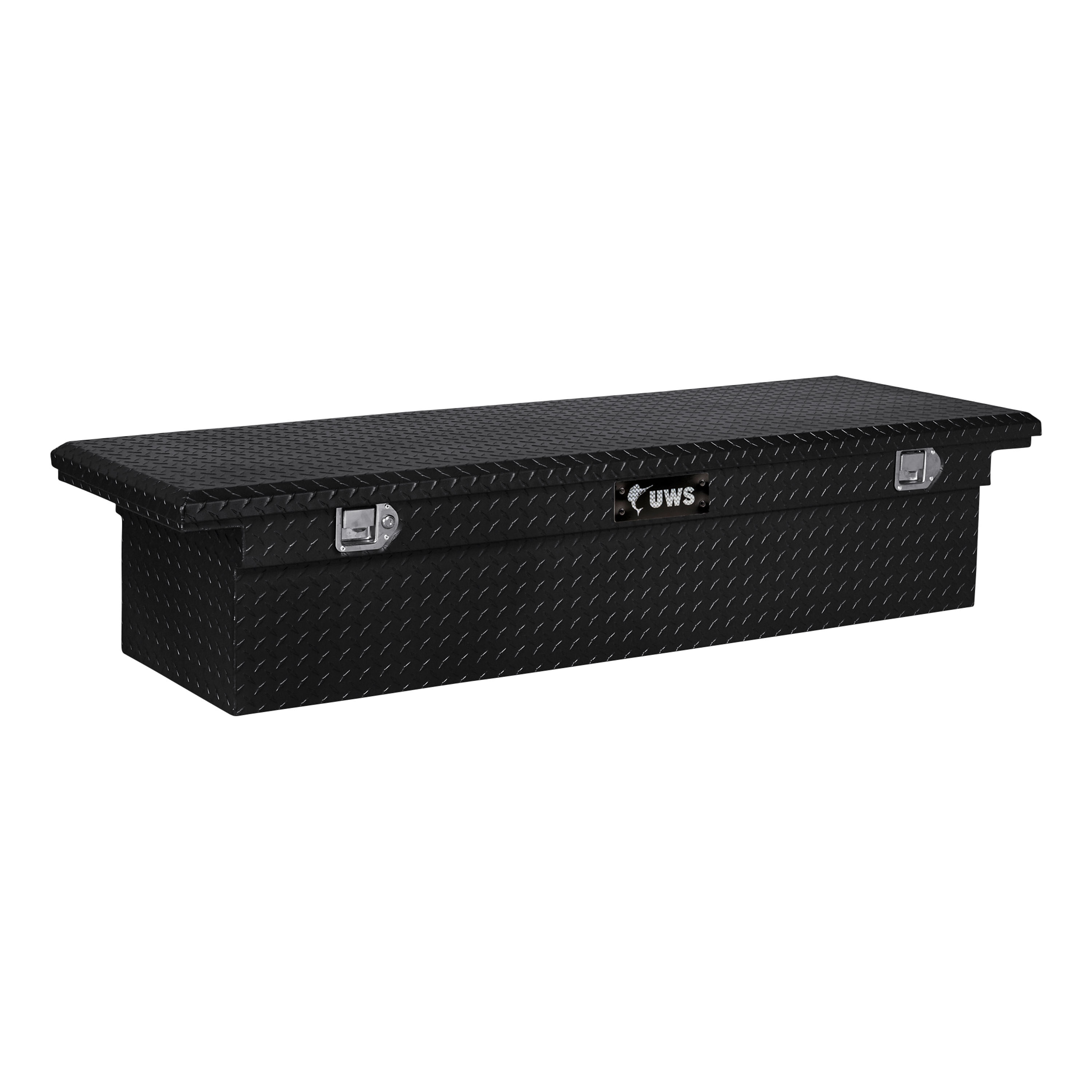 UWS EC10342 63.875-in x 20-in x 14.75-in Gloss Black Aluminum Crossover Truck Tool Box