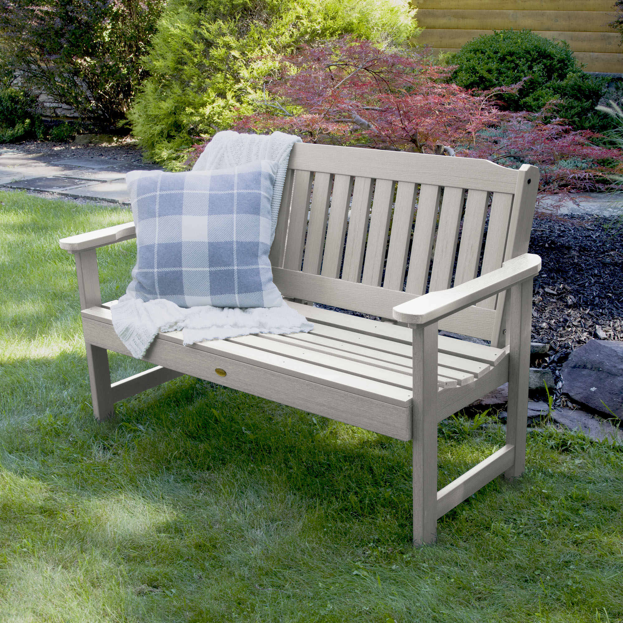 Harbor Gray 4-Foot Eco-Friendly Synthetic Wood Garden Bench