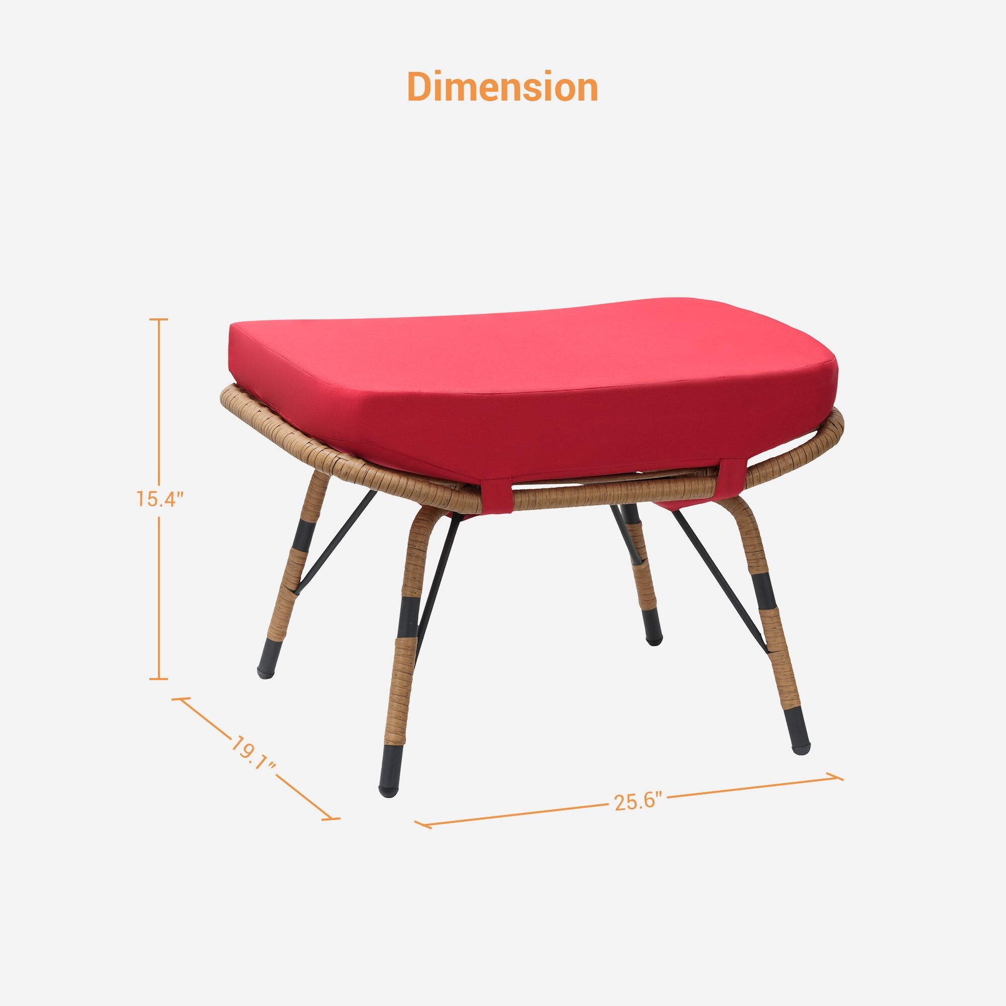 SANSTAR L-OTIDC57RD Stools-Ottomans - View #6