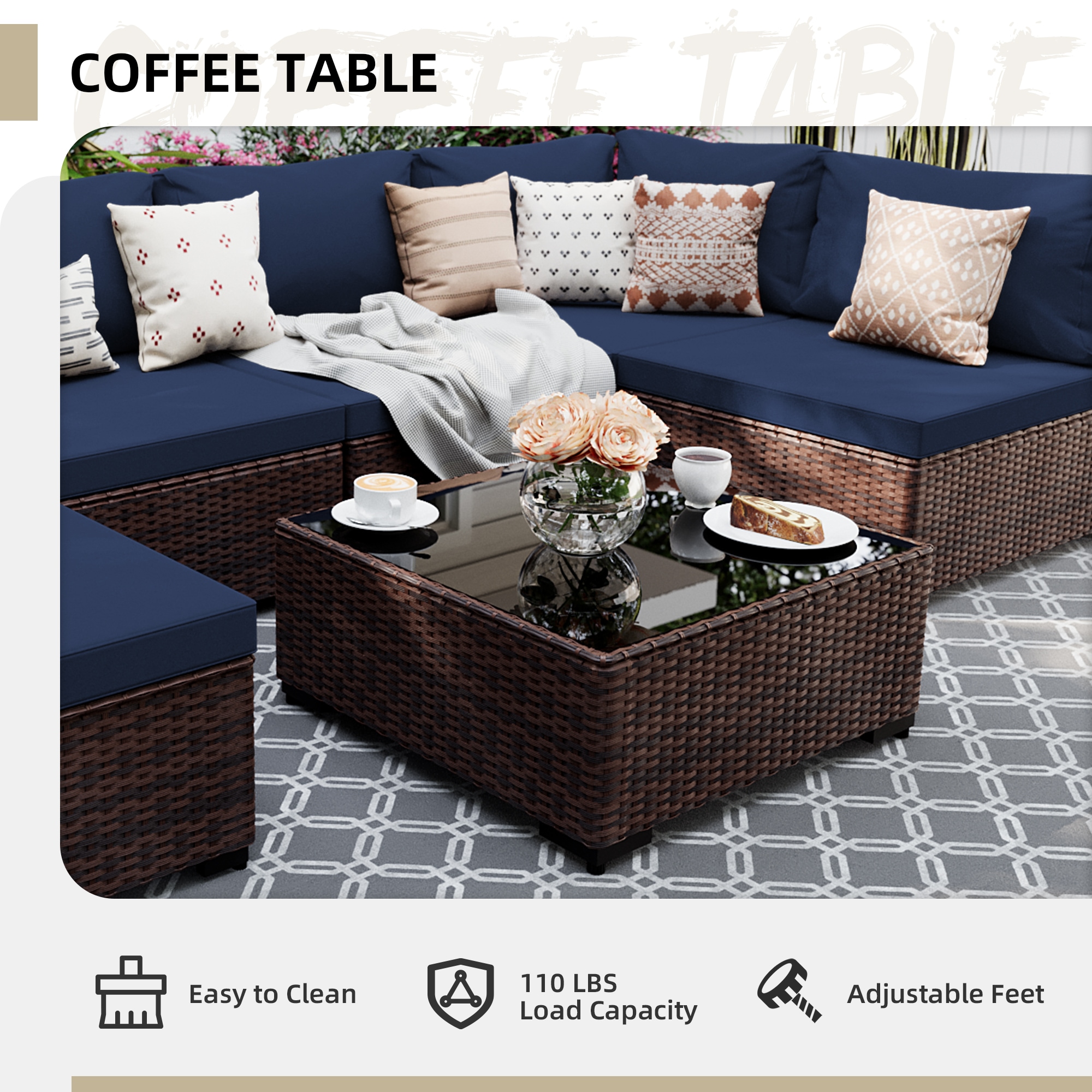 UPHA PL-2CZ-42SBE-H1-T Patio-Conversation-Sets - View #5