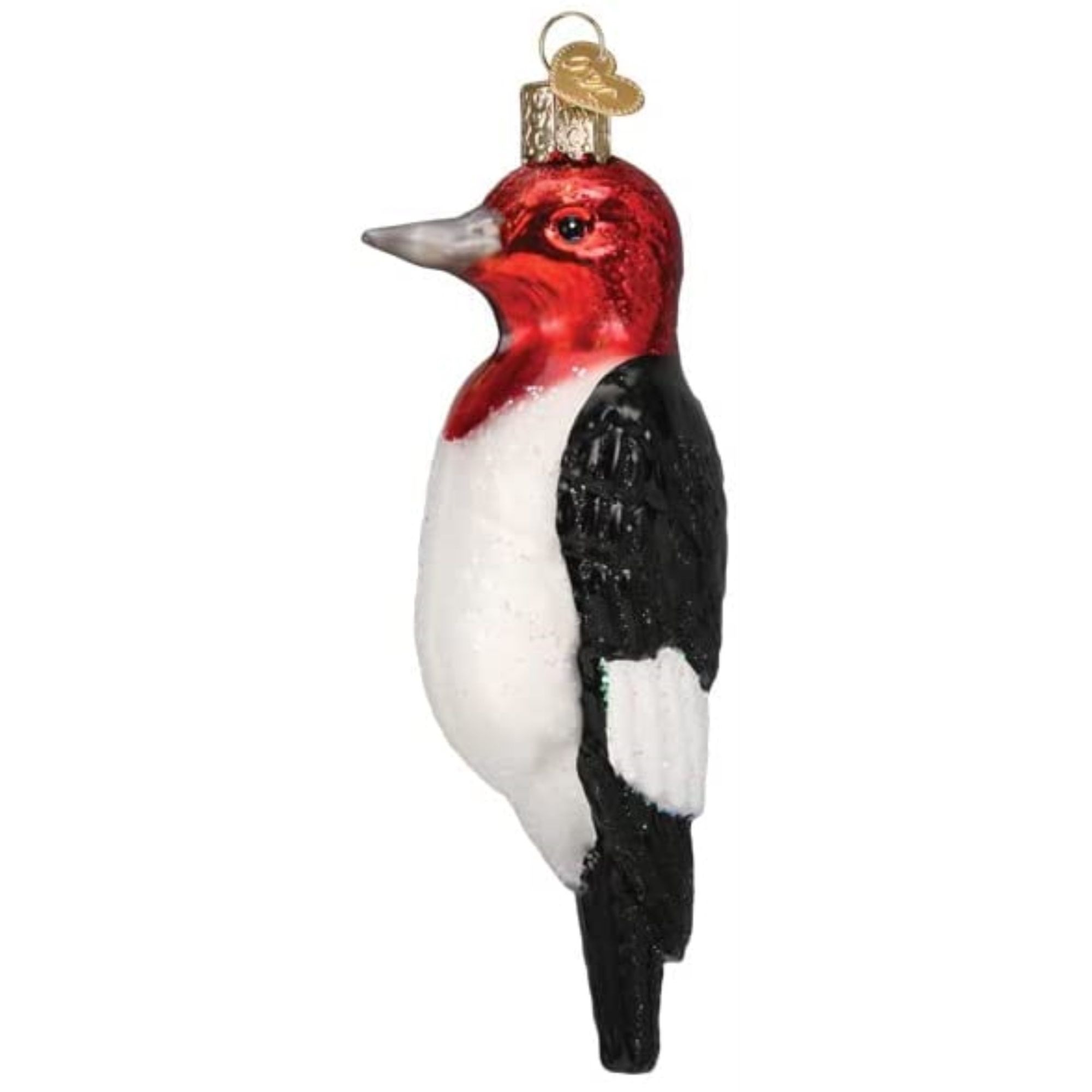 Old World Christmas 729343161406 Glass Blown Ornament for Christmas Tree - Red Headed Woodpecker