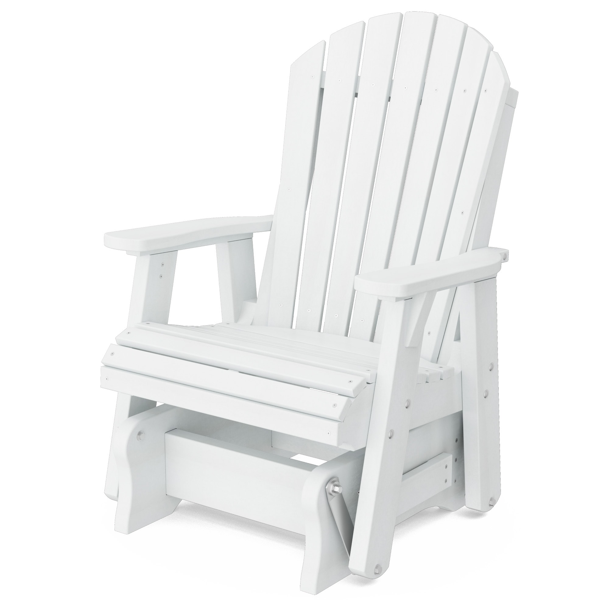 Wildridge LCC-106-BW Heritage 1 -person White HDPE Outdoor Glider