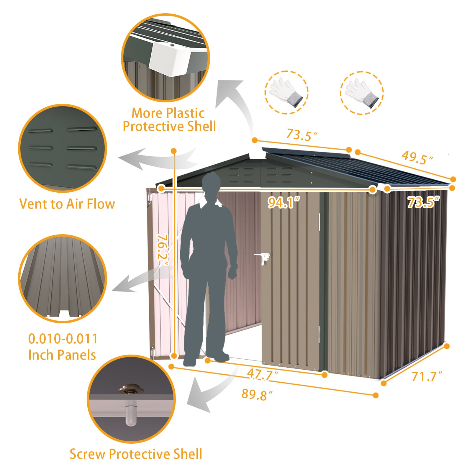 UDPATIO TP86BRO-LW Metal-Storage-Buildings-Sheds - View #7