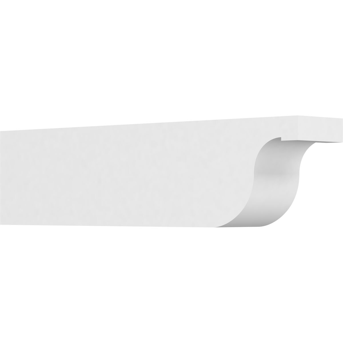Ekena Millwork RFTP04X06X24DEL Standard Del Monte 4-in X 6-in X 24-in White PVC Rafter tail