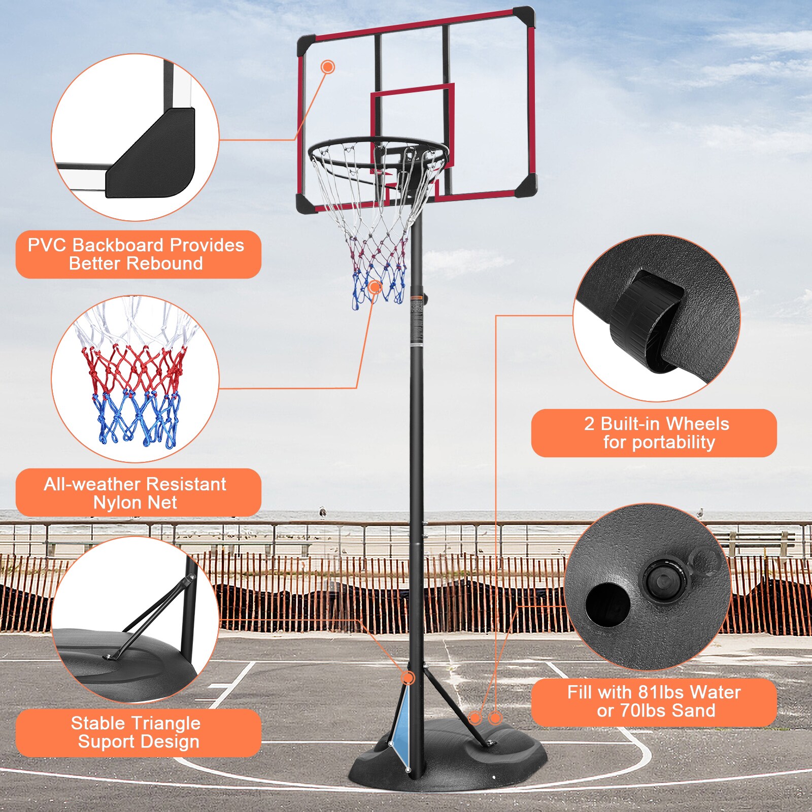 Afoxsos LAF0323SG02 Basketball-System - View #3