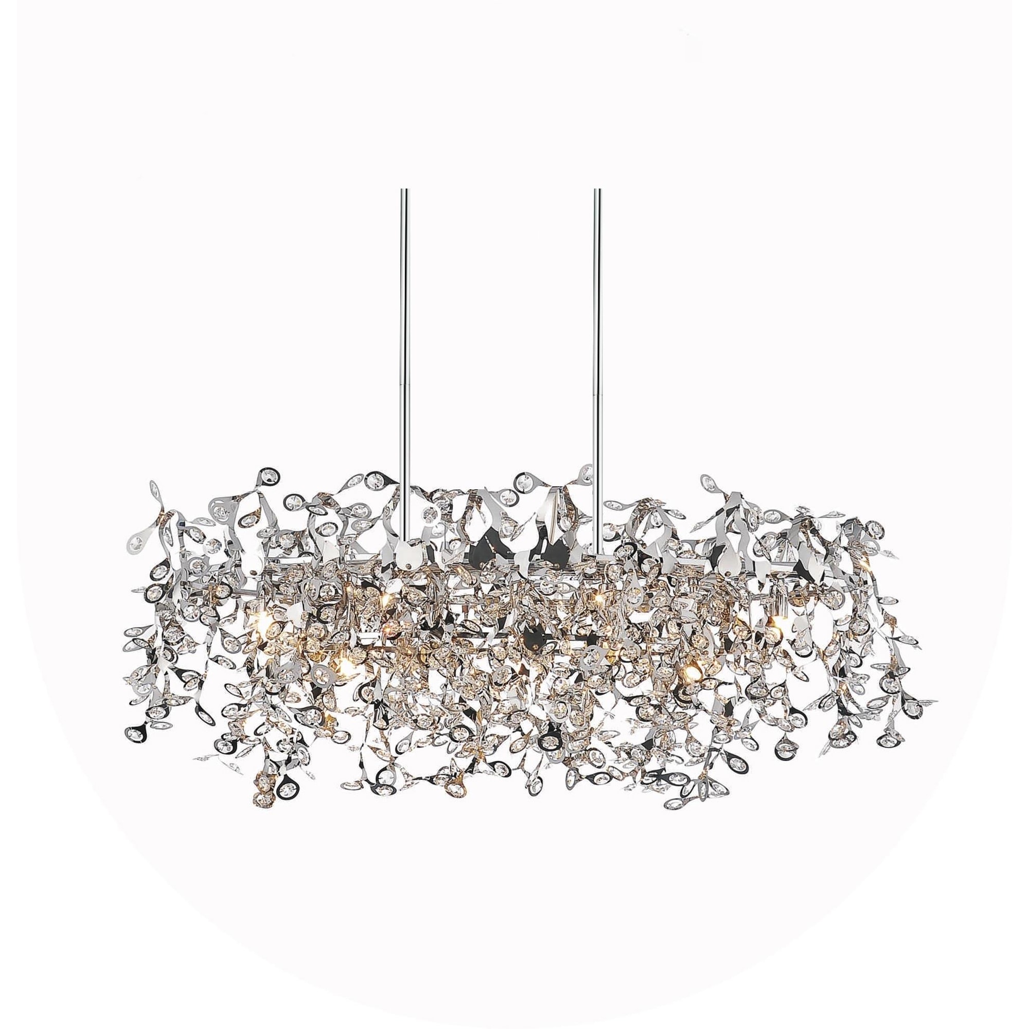 CWI Lighting 5630P37C-O Flurry 7 -Light Chrome Modern/contemporary For Use in Bathrooms, Bedrooms, Dining Rooms, Foyers, Kitchens, Living Rooms Chandelier