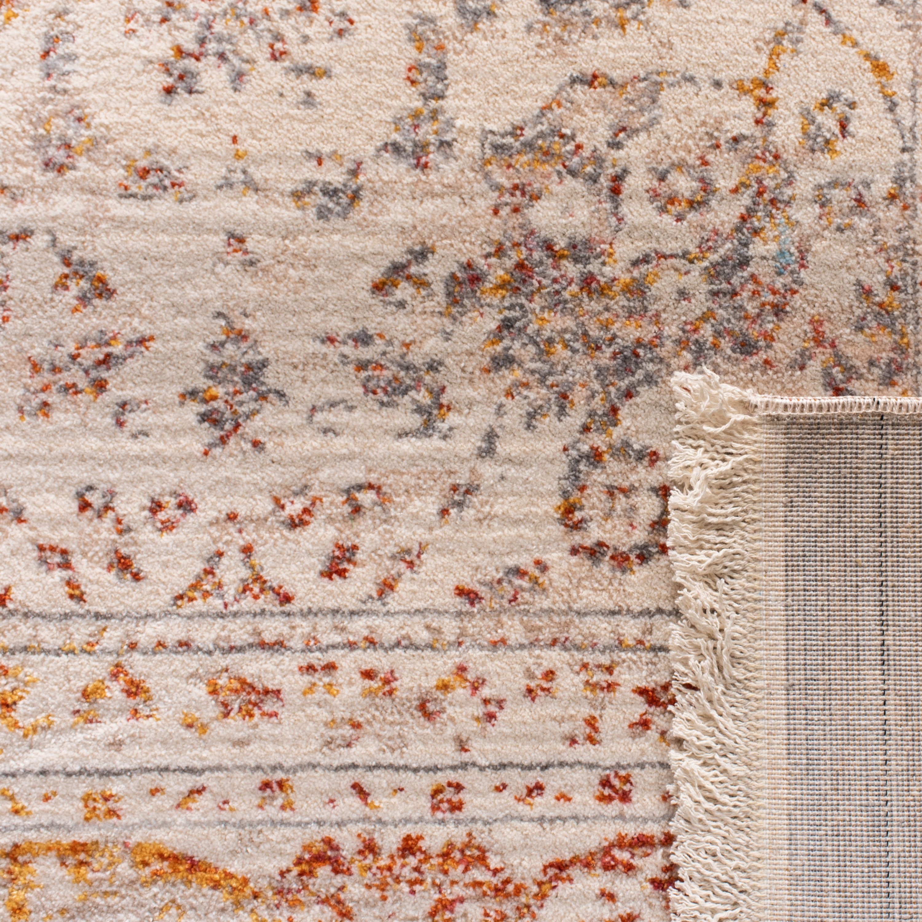 Vintage Gray and Multicolor Persian Style 3' x 5' Area Rug