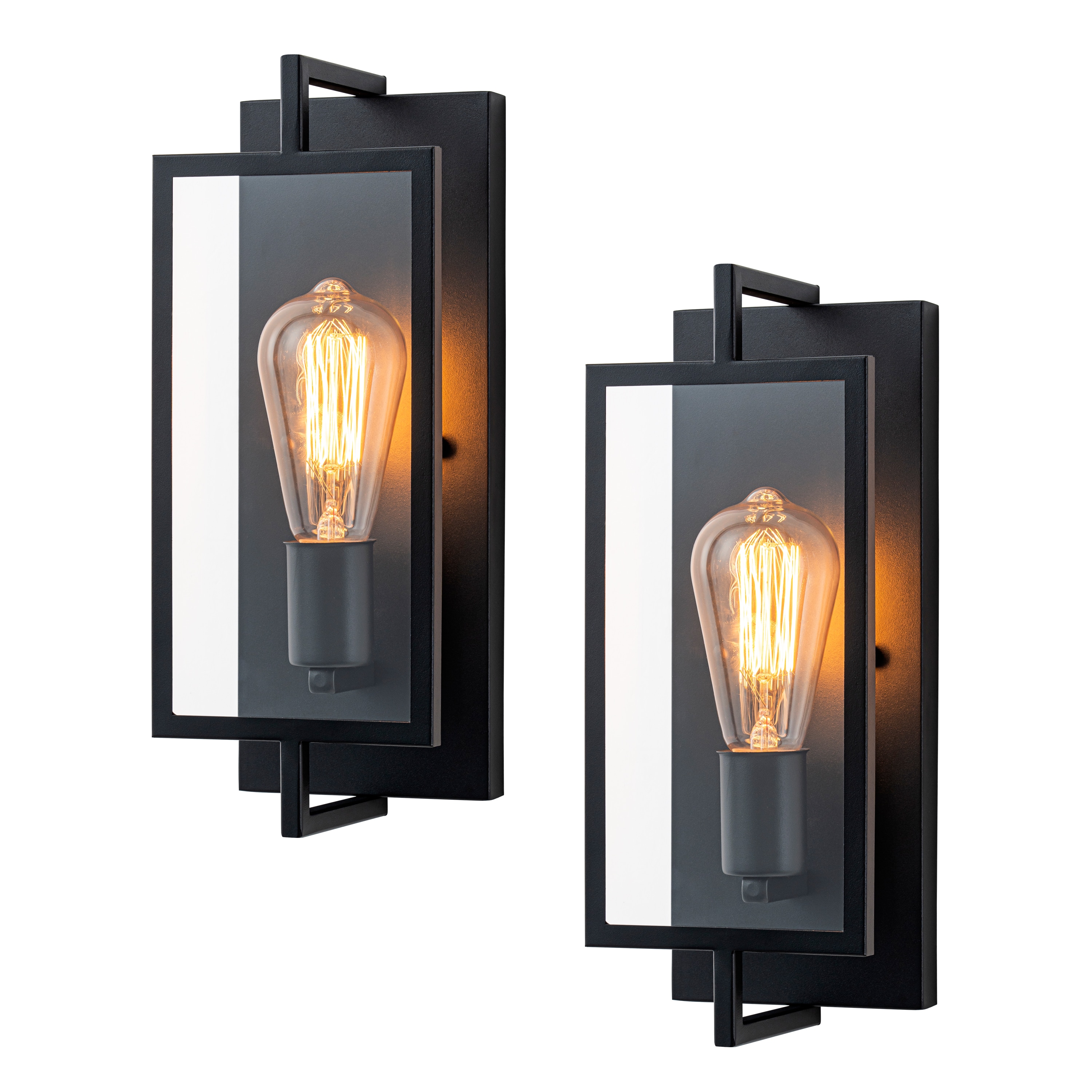 C Cattleya LCA2014-2W 5-in W 2 -Light Matte Black Wall Sconce