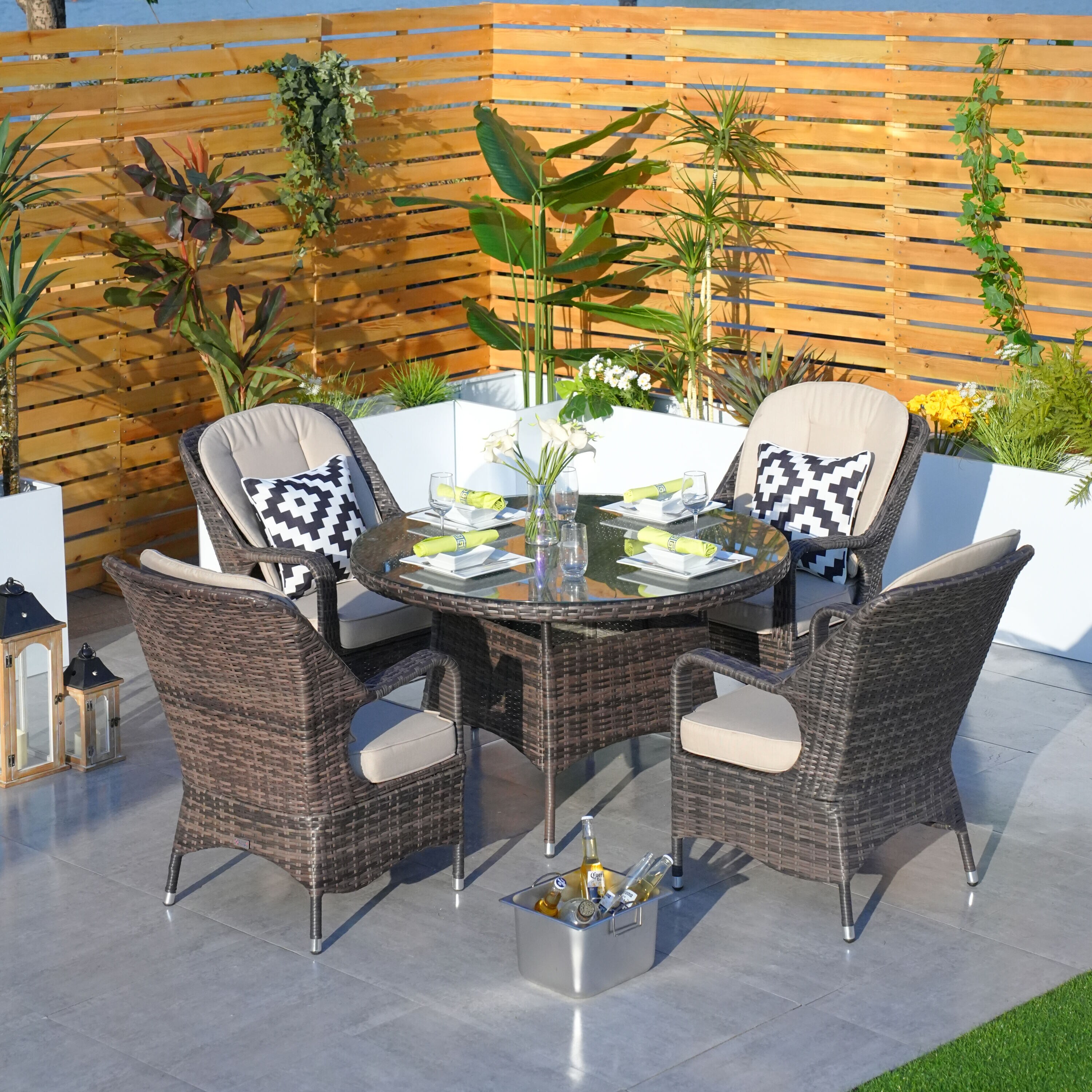 Moda Furnishings MD-PAD-1709-B Patio-Dining-Sets - View #5
