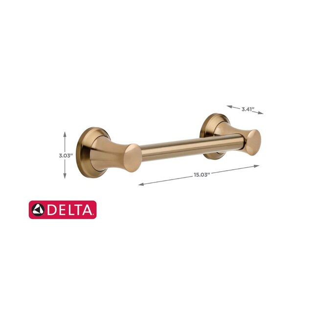 Delta Traditional 12-in Champagne Bronze Wall Mount (ADA Compliant) Grab Bar Delta Traditional 12-in Champagne Bronze Wall Mount (ADA Compliant) Grab Bar