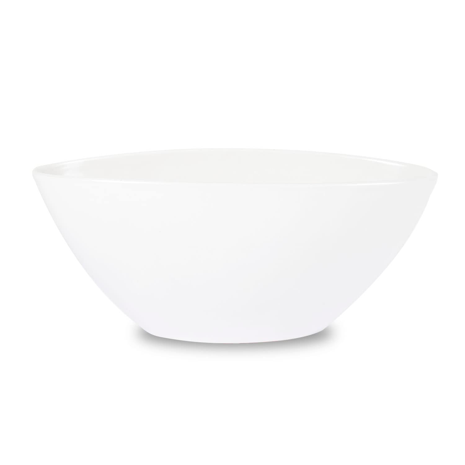 Vasesource TOZO7WH 15.0-Inches W Medium White Ceramic Indoor/Outdoor Planter