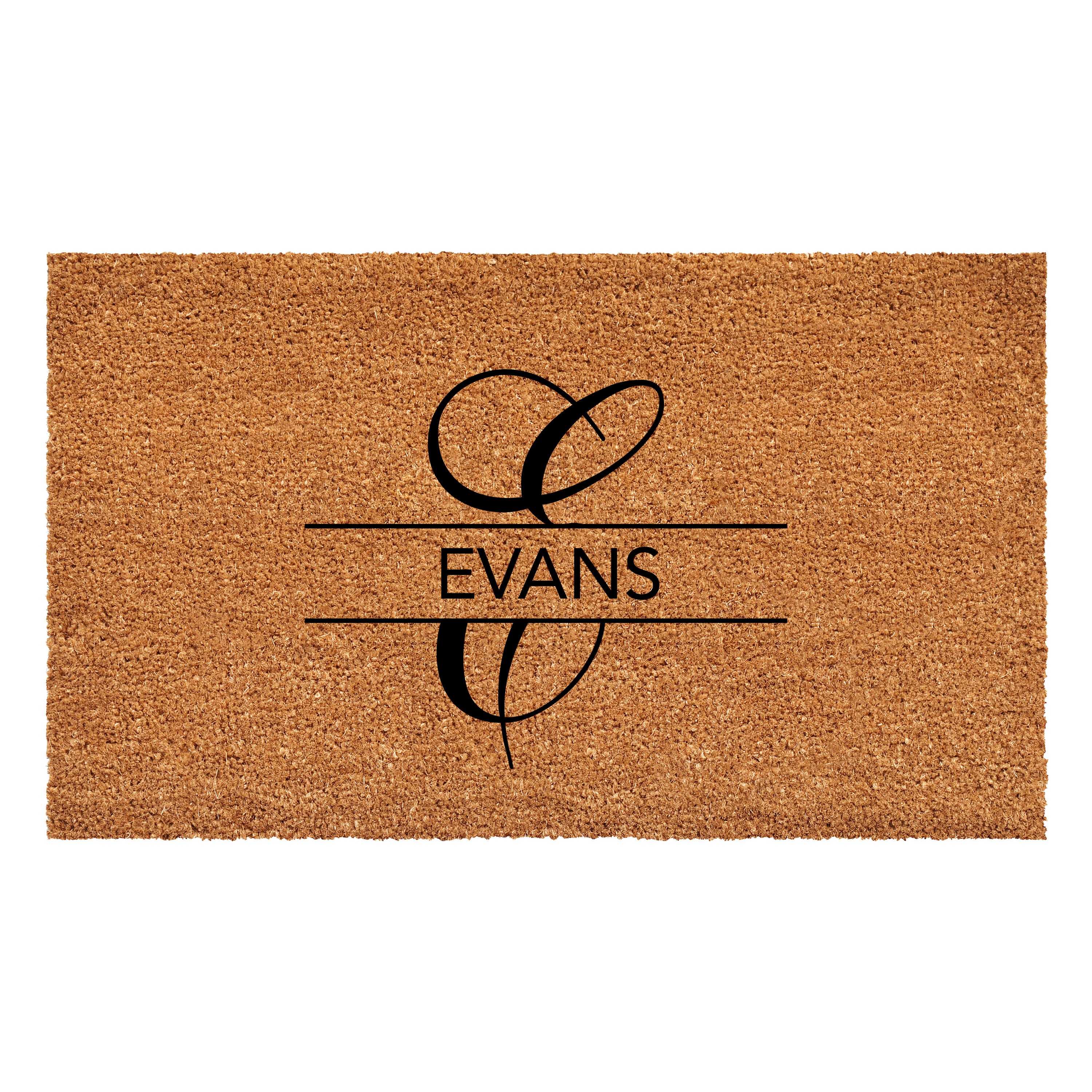 Callowaymills 111162436 2-ft x 3-ft Natural, Black Coir/Vinyl Rectangular Indoor or outdoor Decorative Door mat