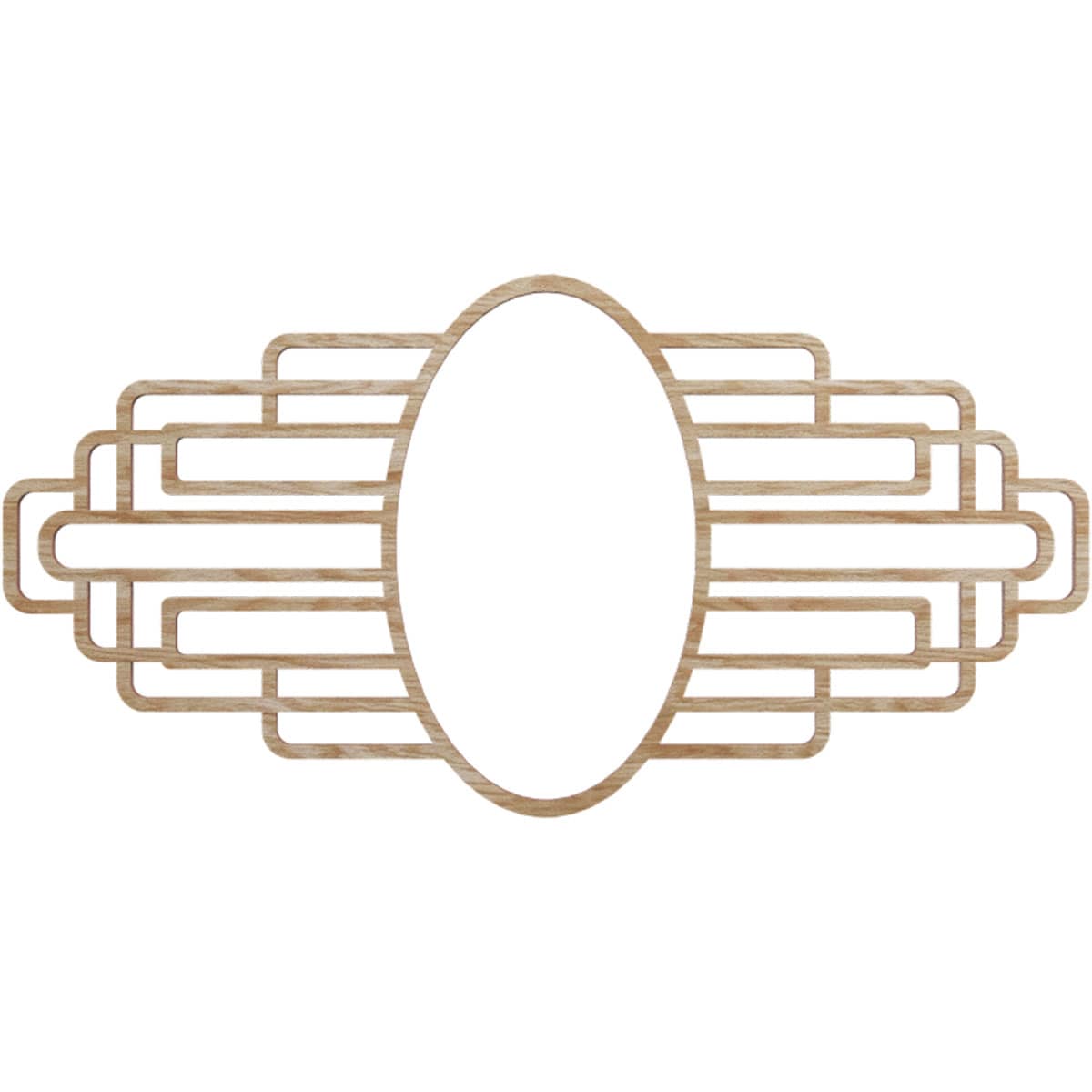 Ekena Millwork CMWP16X08X0375EBRO Elizabeth Fretwork Pierced 16-in W x 32-in L Craftsman Red Oak Wood Whole Ceiling Medallion