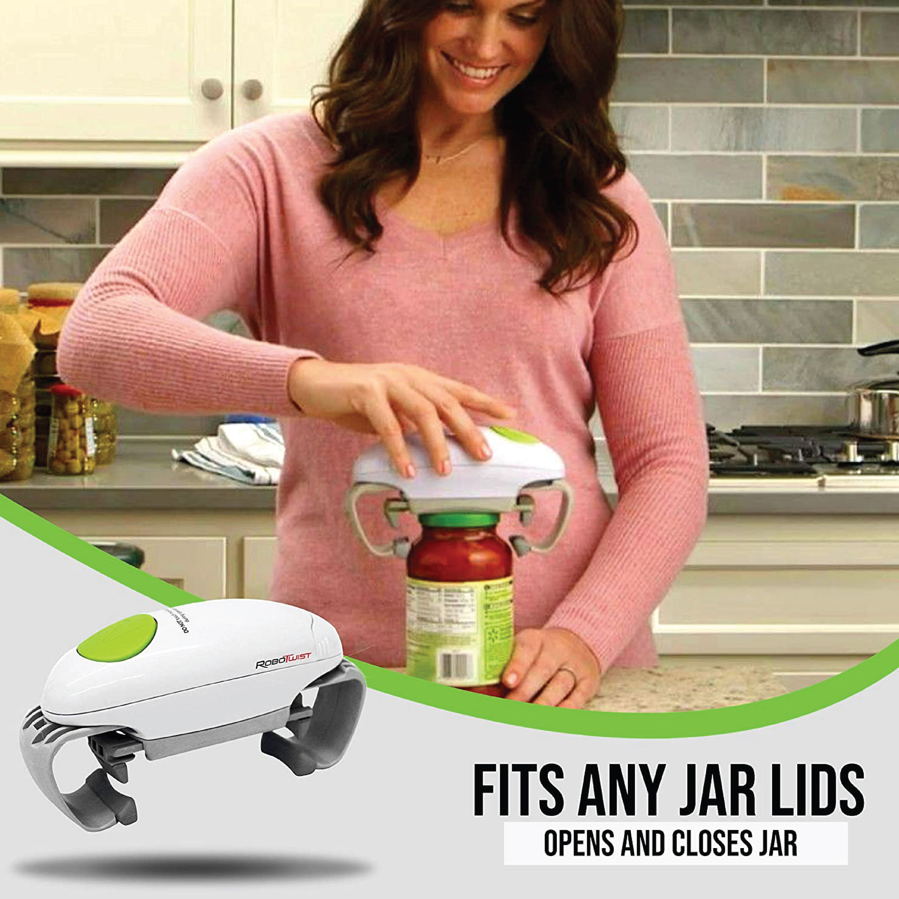 As Seen on TV White Plastic Kitchen Tool Set - Hands Free Jar