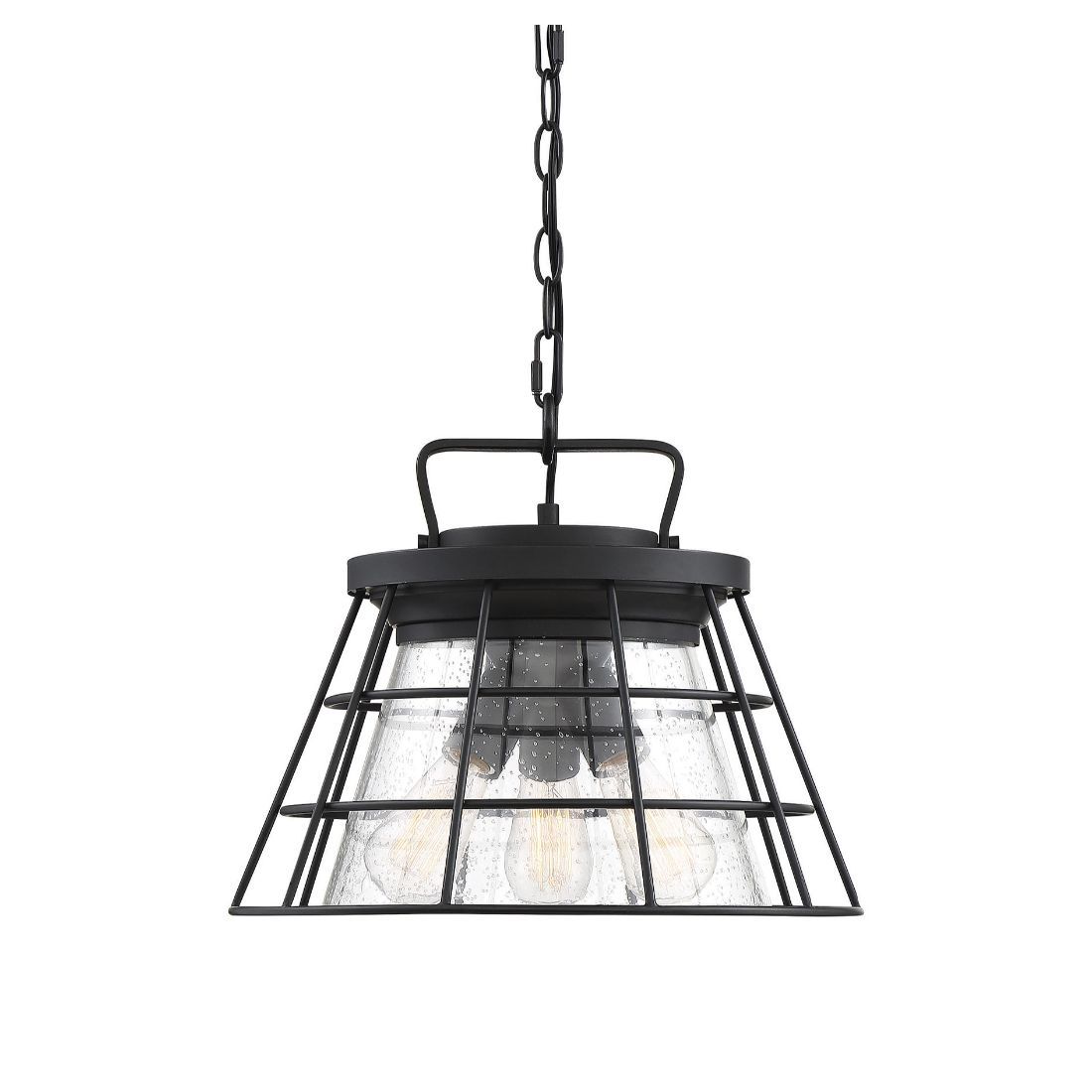  LW-SH634859 3-Light 16-in Black Semi-Flush mount light
