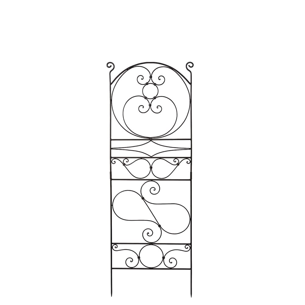 ACHLA Designs FT-27 22-in W x 65.5-in H Roman Bronze Powder Coat Wrought Iron Garden Trellis For Climbing Plants For Cucumbers For Roses For Tomatoes