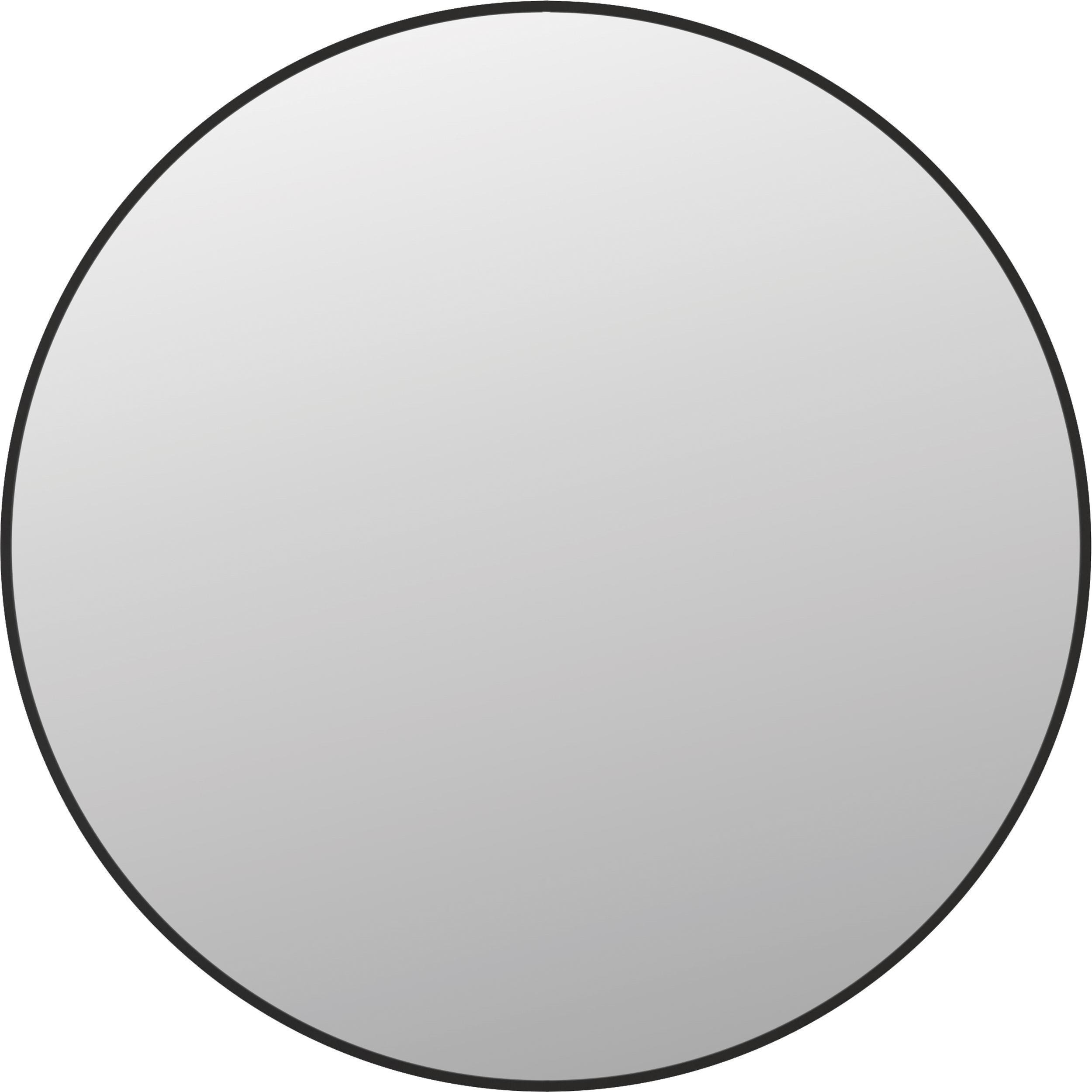 Delta Ready Reflections 31-in W x 31-in H Round Brushed Matte Black Framed  Wall Mirror in the Mirrors department at
