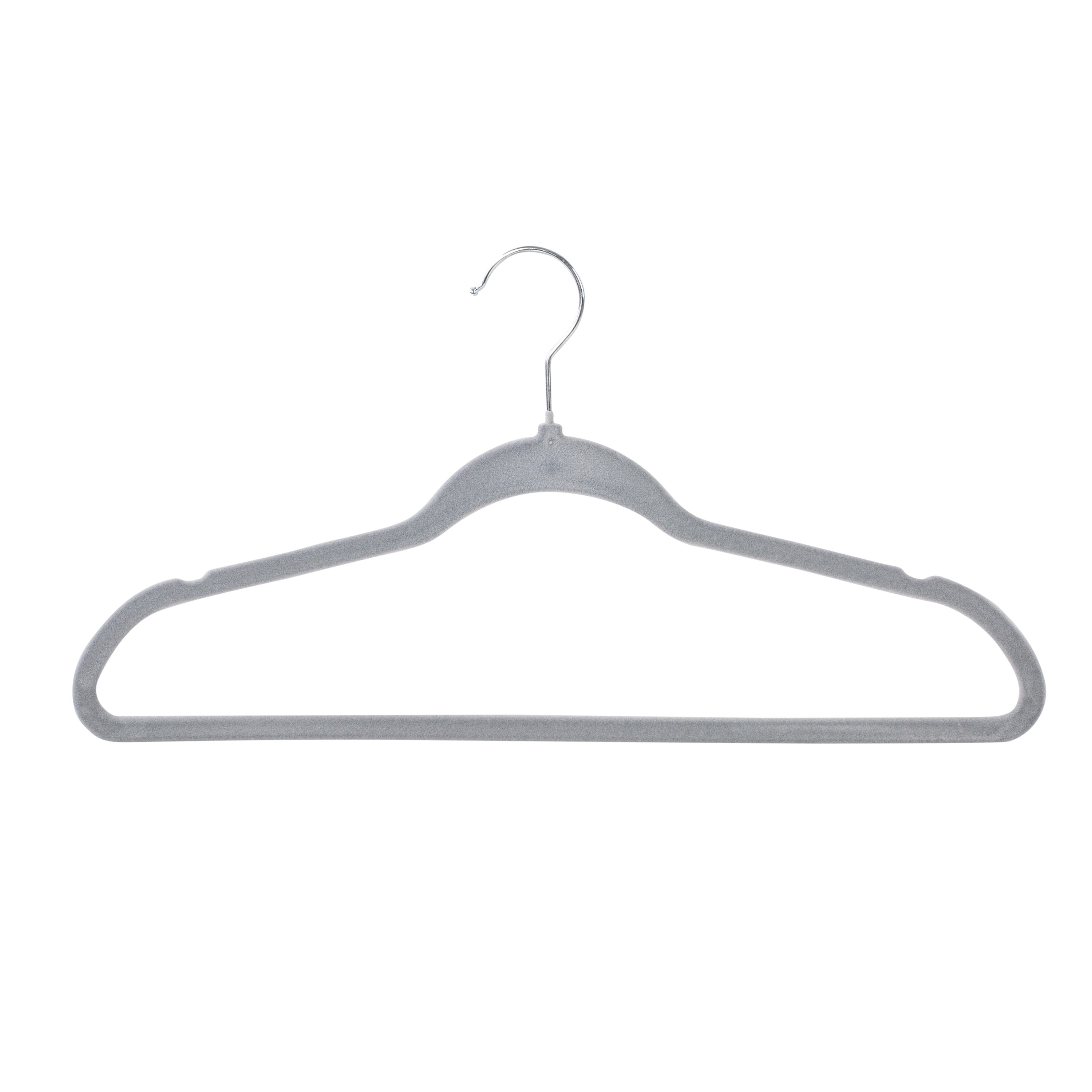 Simplify Extra Wide 21 Velvet Coat Hanger, 6 Pack: Grey