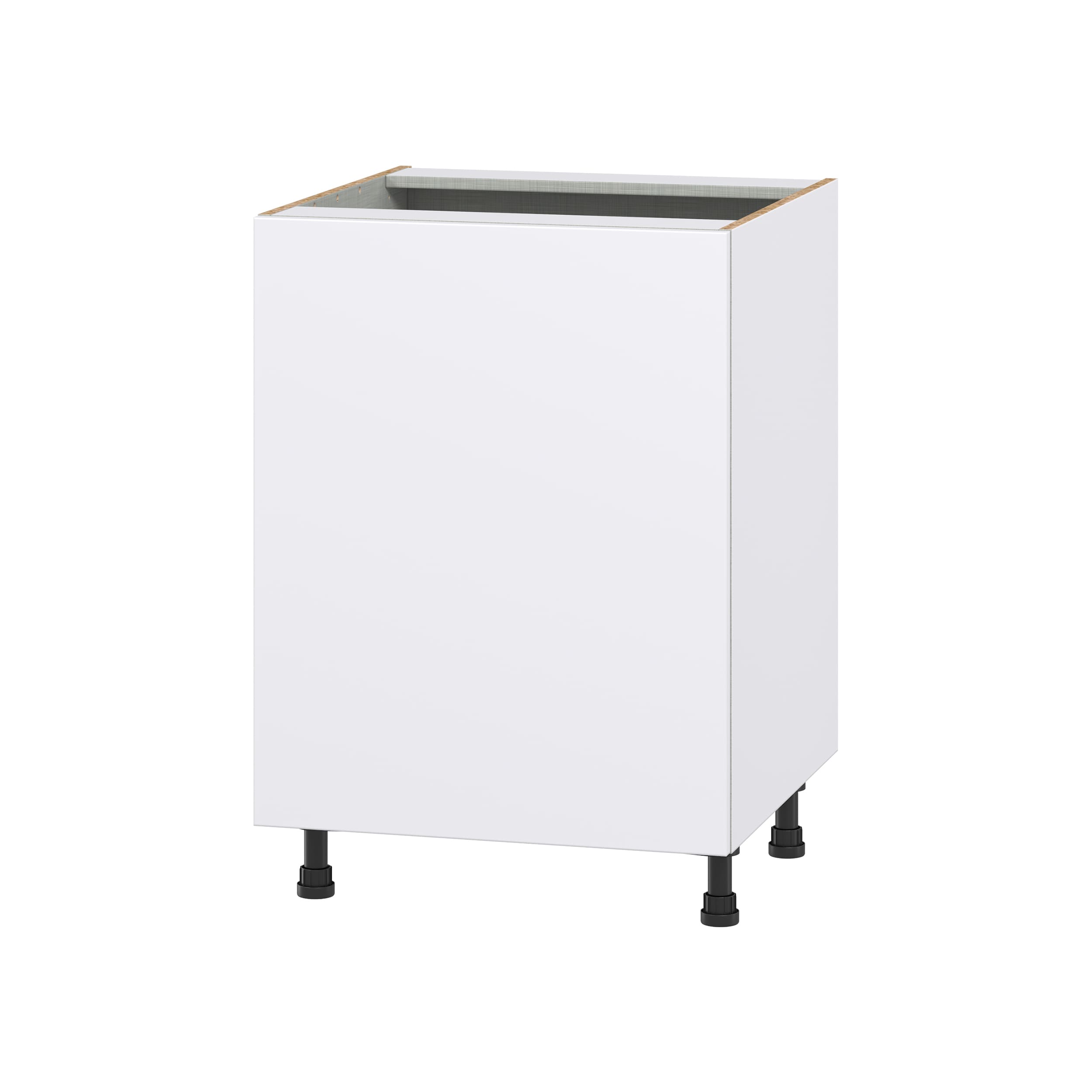 Hugo&Borg DSSB24FH(L/R)-LA Lasalle 24-in W x 34.5-in H x 24-in D Bright White Slab Sink Base Fully assembled Cabinet (Flat Panel Slab)