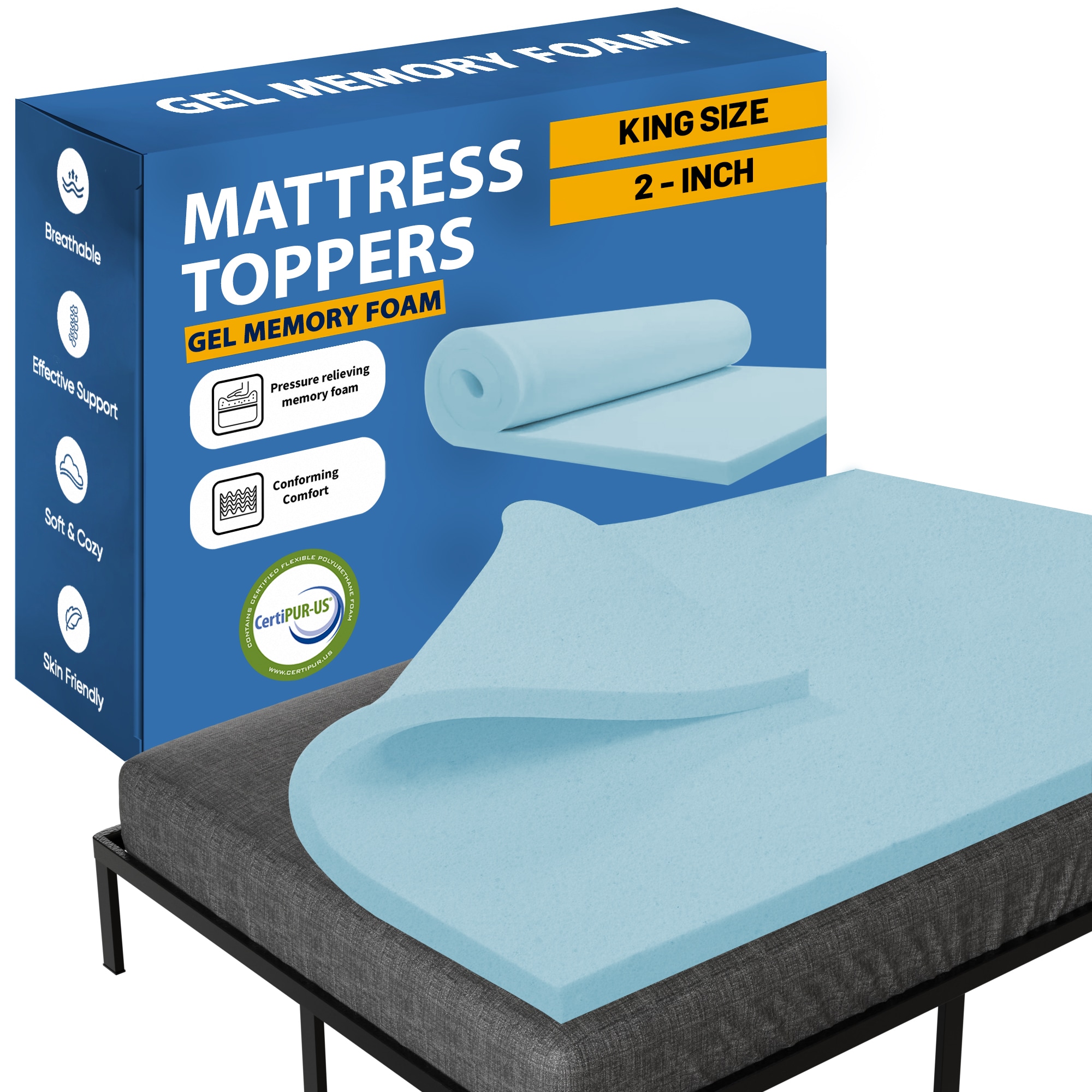 Glance 2-Inches Memory foam Mattress topper