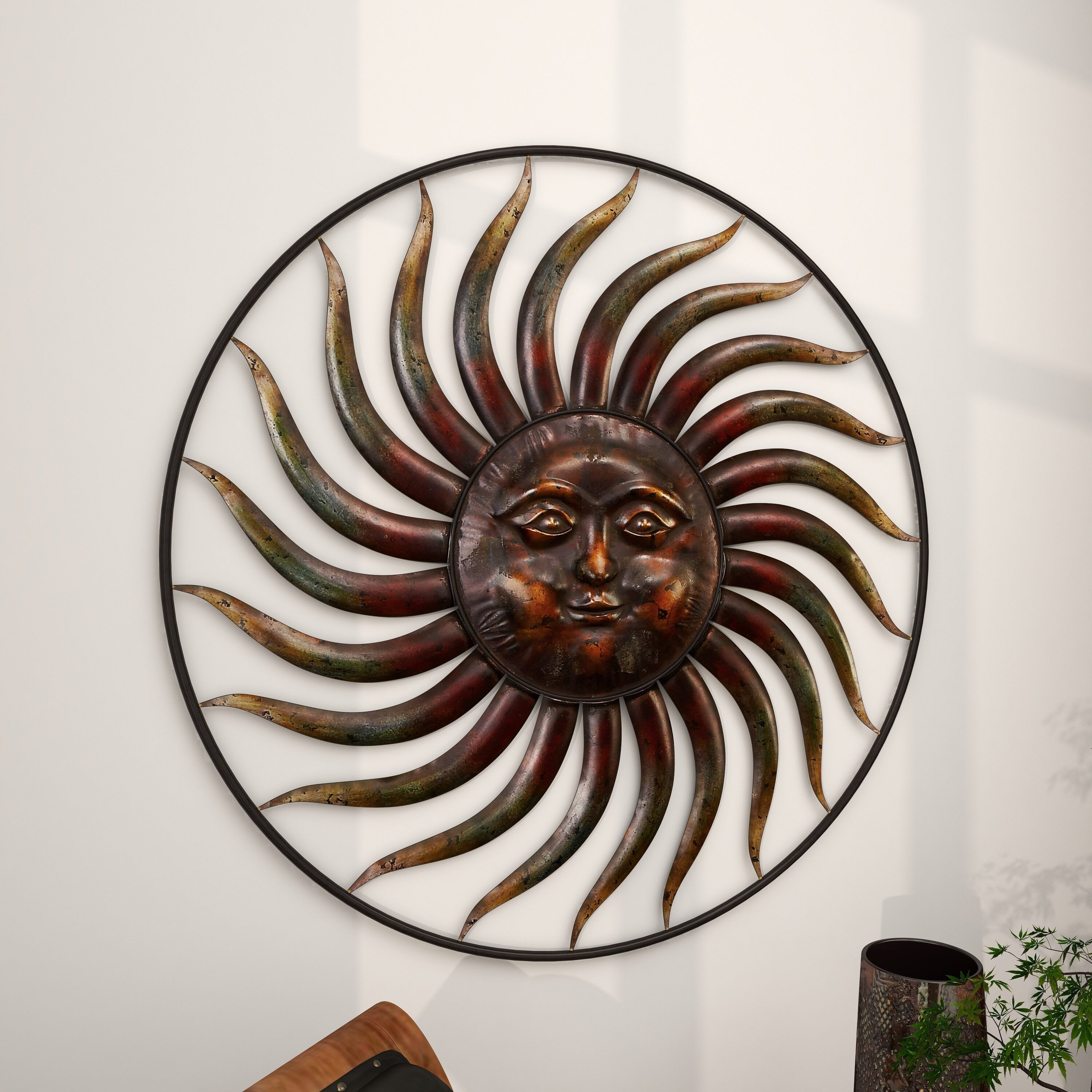 Grayson Lane 97910 37-Inches W x 37-Inches H Metal Indoor/Outdoor Sun Nature Wall sculpture