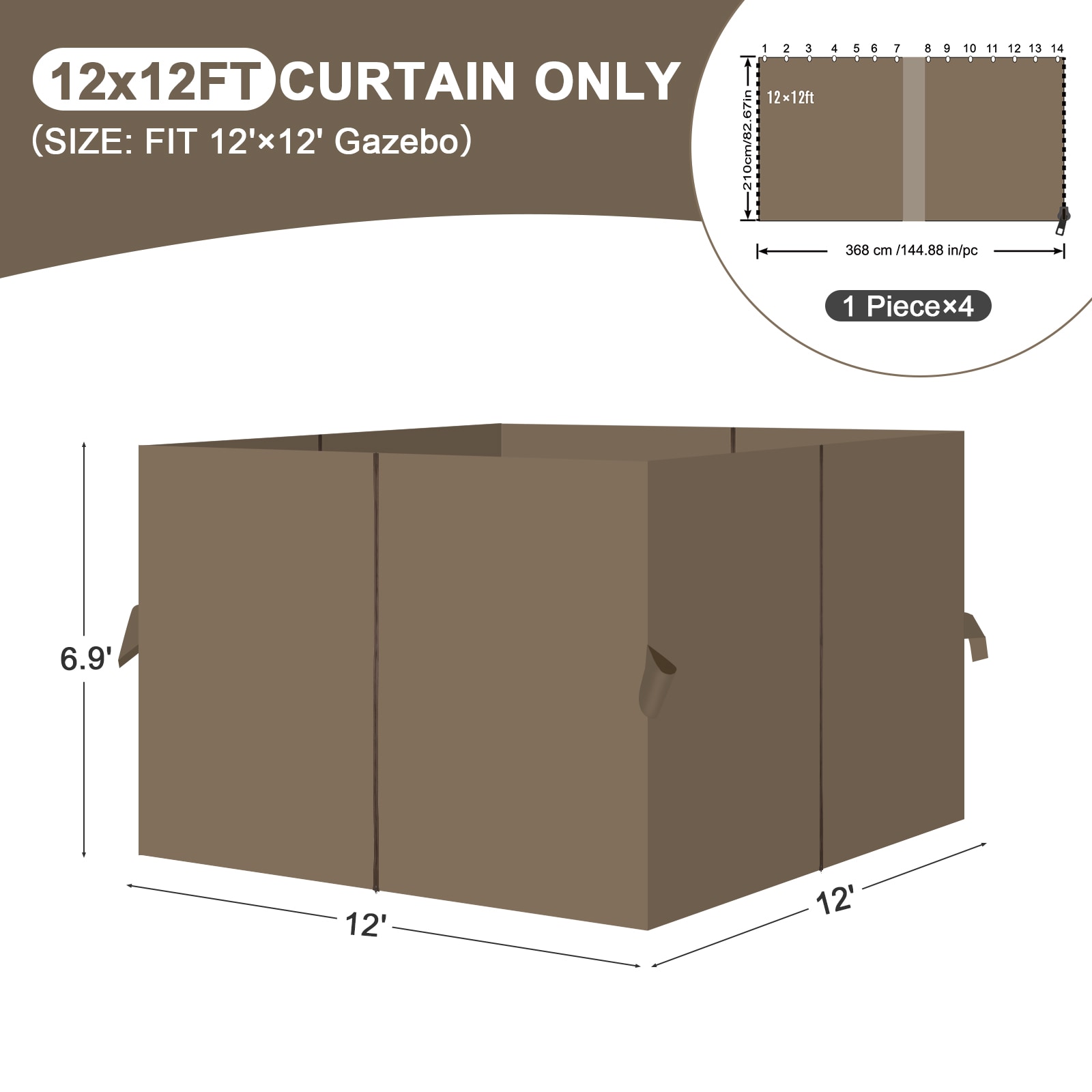 Aoodor A032-PBNBN Gazebo-Parts-Accessories - View #2