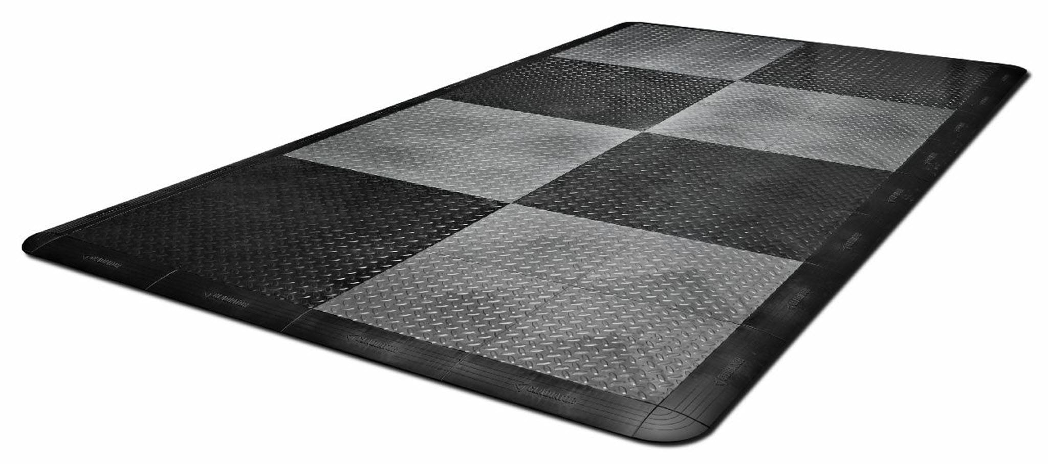 Bar Lux Square Black Bar Mat - Interlocking - 12 x 12 - 50 count box