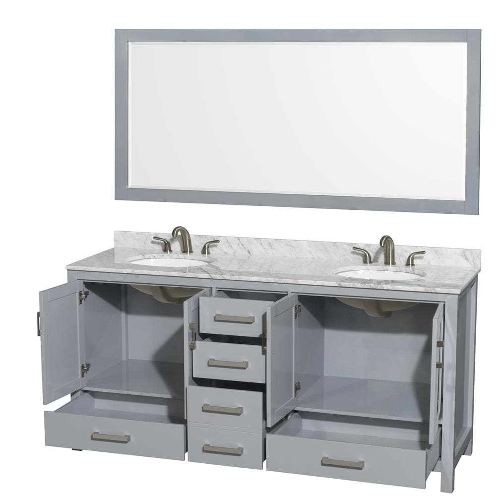Wyndham Collection WCS141472DGYCMUNOM70 Bath-Vanity-Combo - View #2
