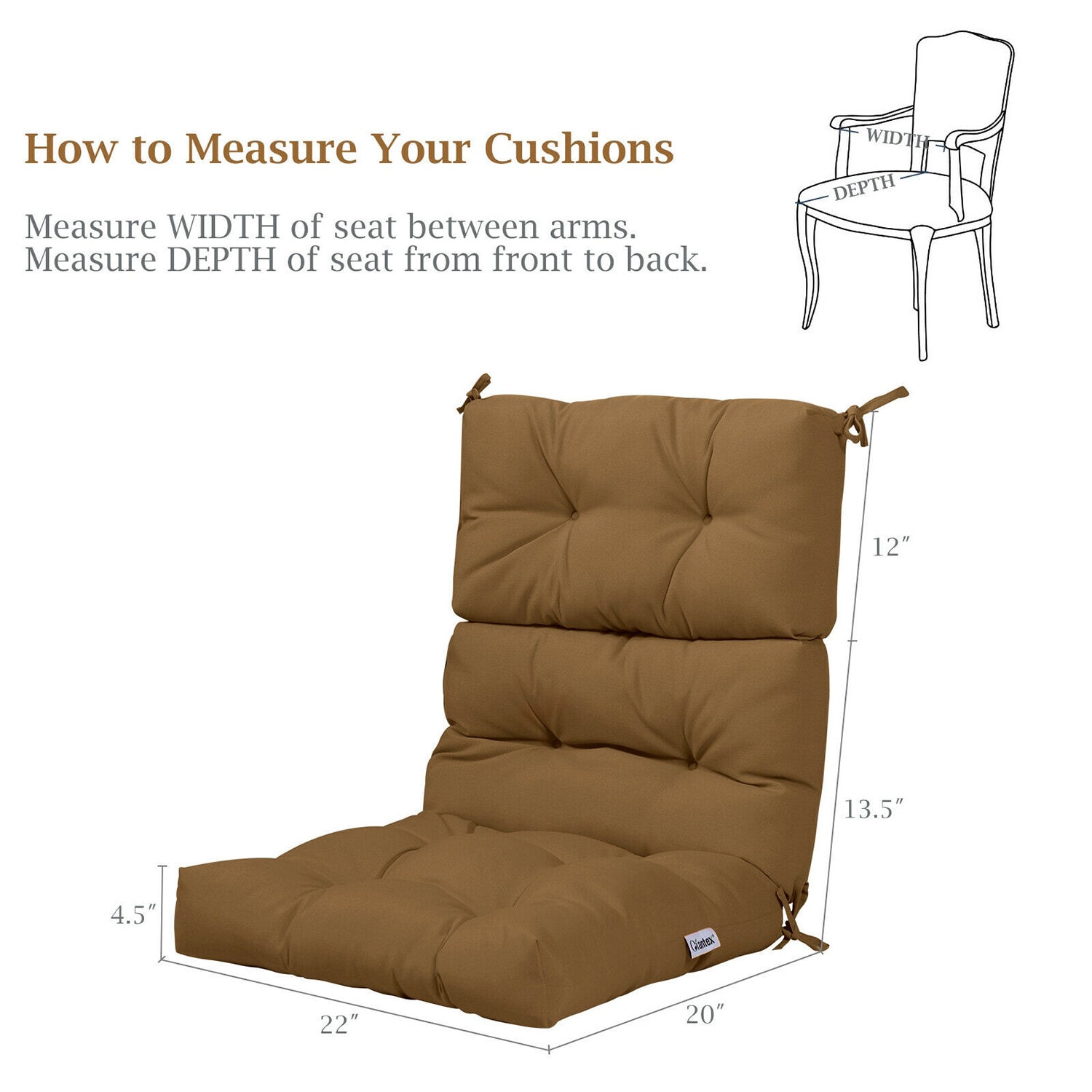 WELLFOR OUG67216CF Patio-Furniture-Cushions - View #12