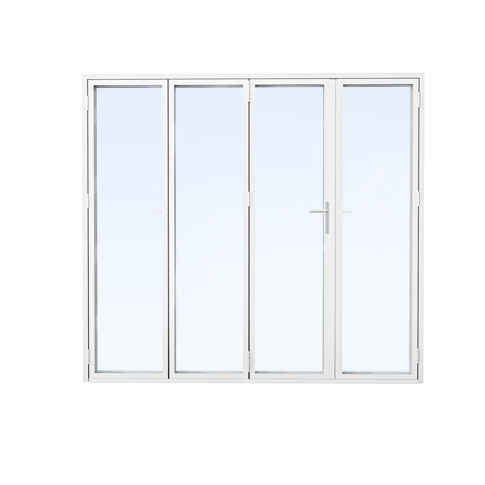 JUJUBON 144-in x 96-in x 3-in Jamb White Aluminum Left-hand