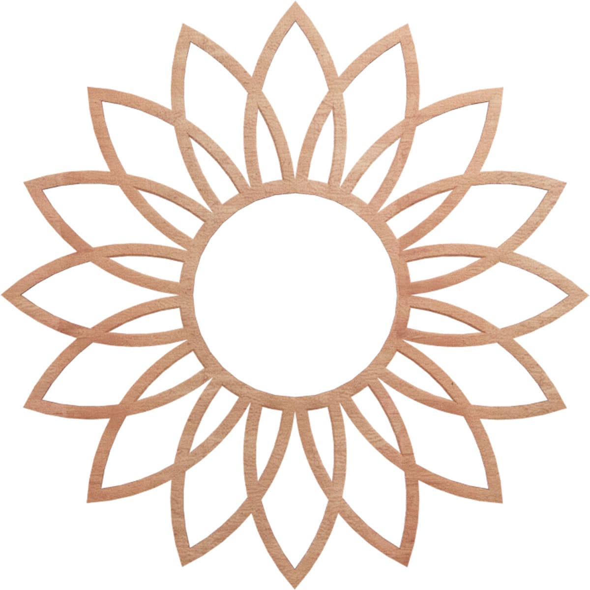 Ekena Millwork CMWP22X22X0375DACH Daisy Fretwork 22-in W x 22-in L Contemporary Cherry Wood Whole Ceiling Medallion