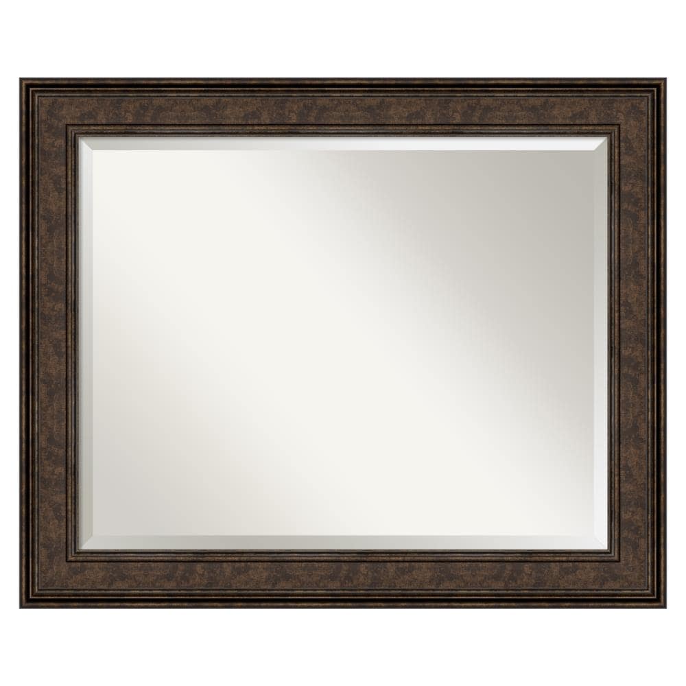 Amanti Art DSW4593610 Ridge 33.5-Inches x 27.5-Inches Framed Rectangle Bathroom Vanity Mirror ( Satin Bronze )
